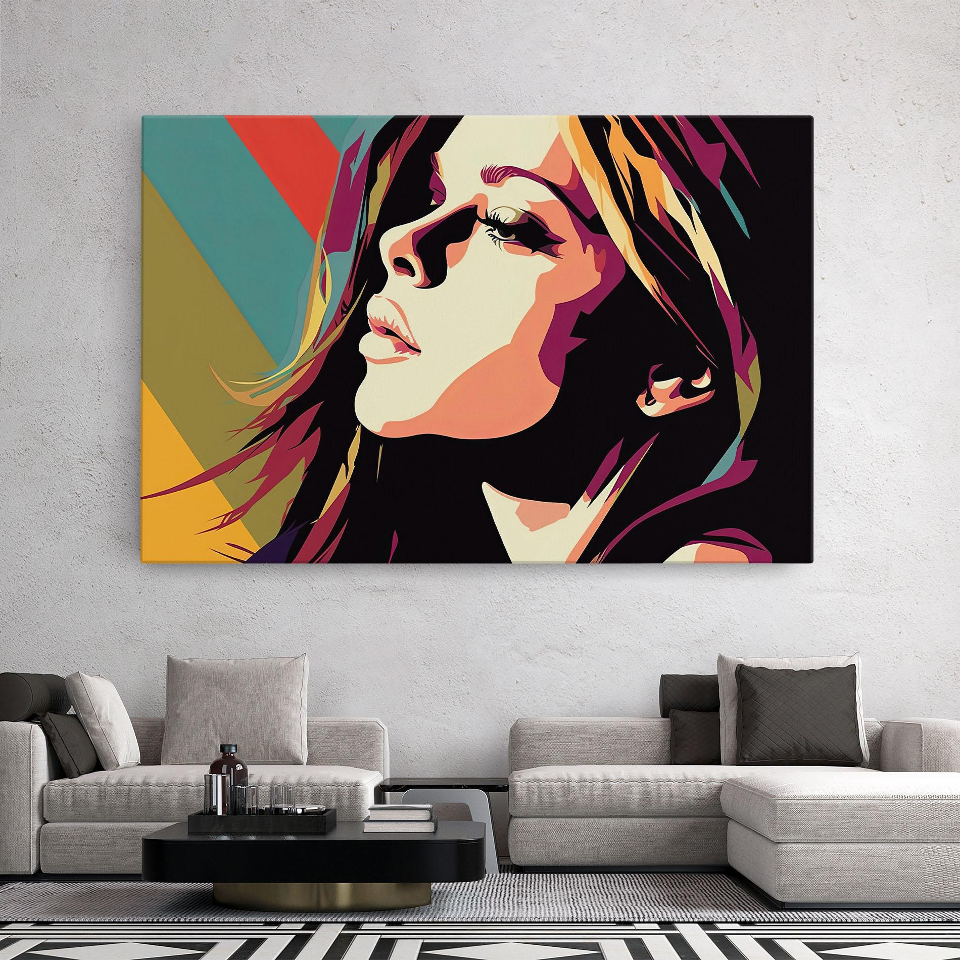 Tablou Canvas Cream Pop Art mockup 2