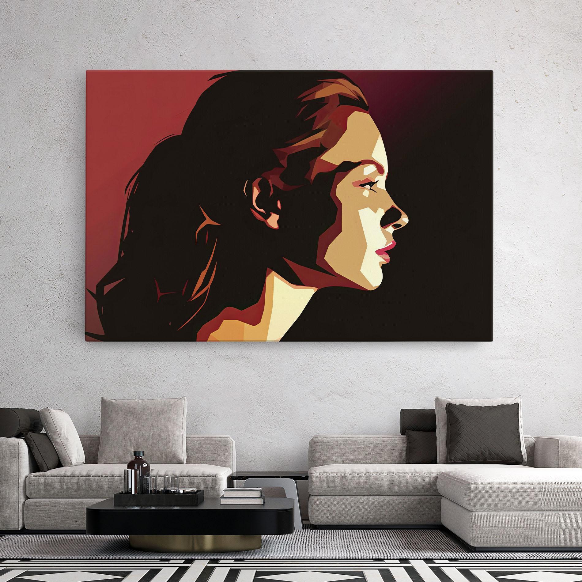 Tablou Canvas Cream Red Pop Art mockup 2