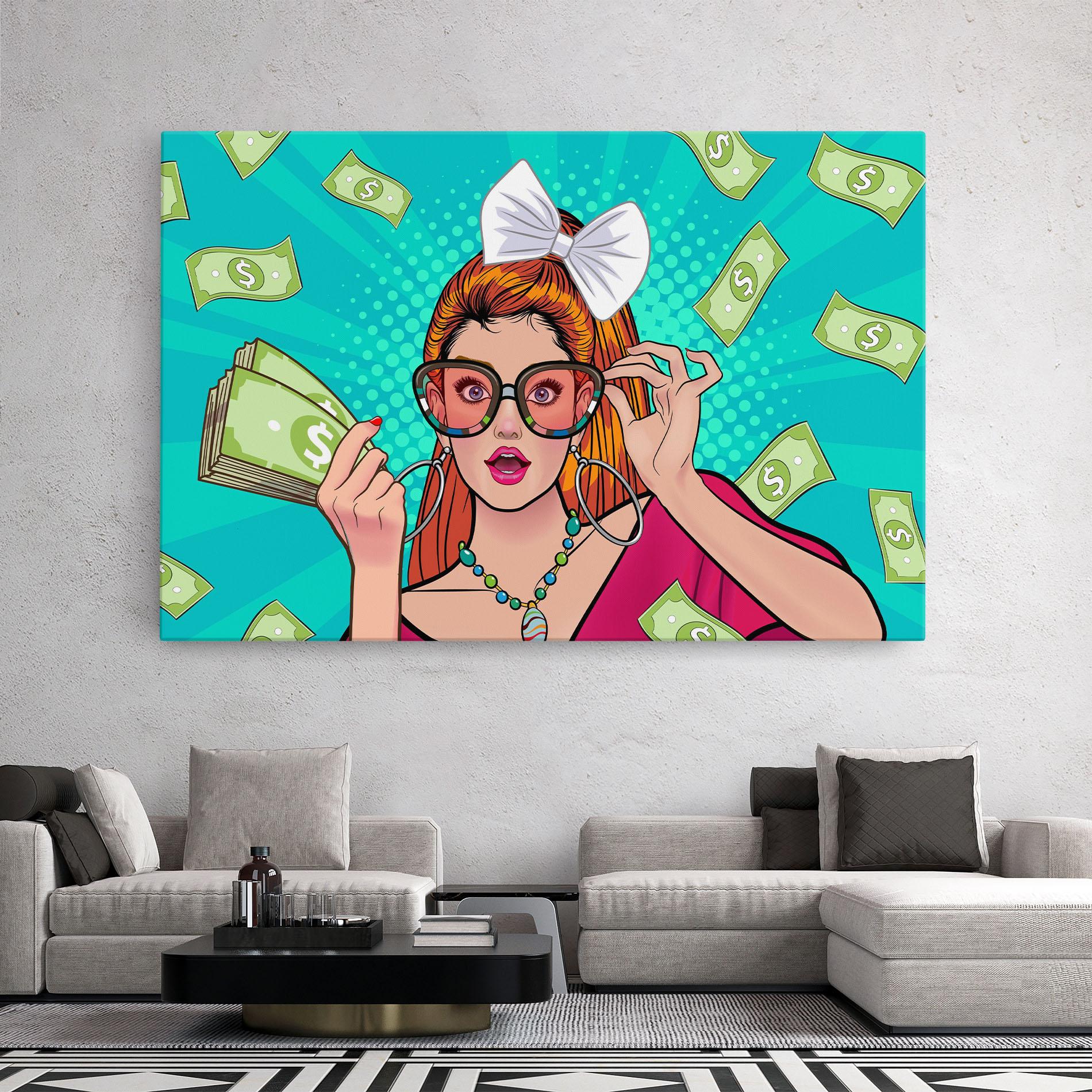 Tablou Canvas Money Pop Art mockup 2