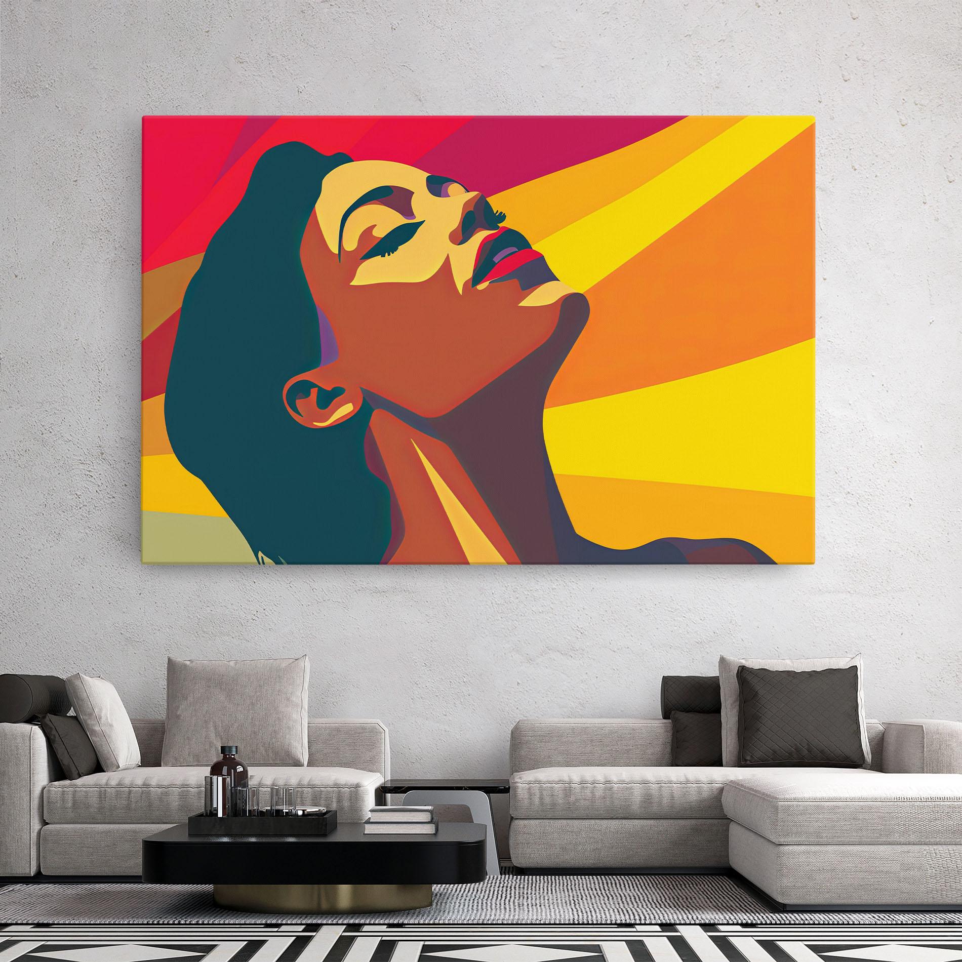 Tablou Canvas Pop Female Color mockup 2