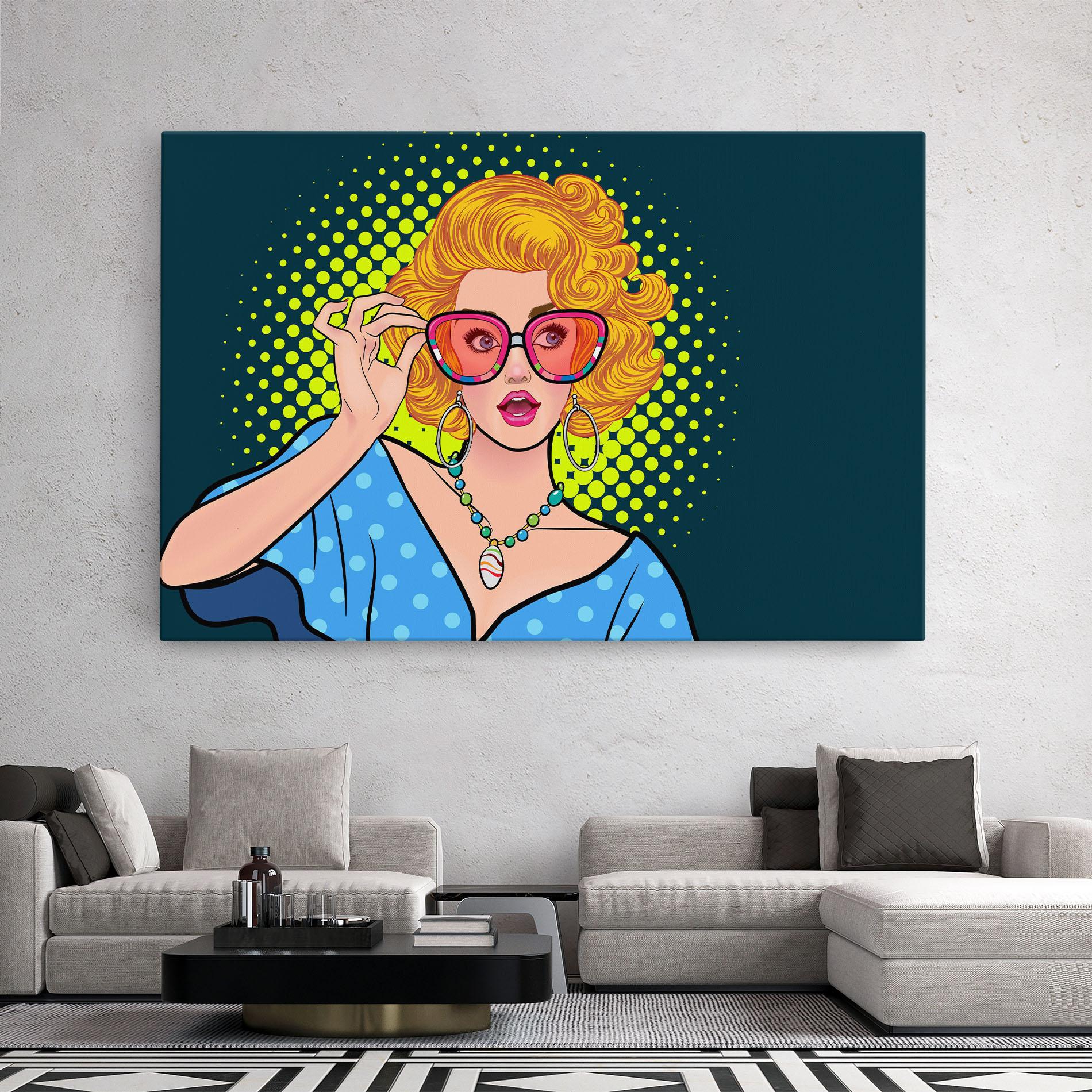 Tablou Canvas Pop Glasses Lady mockup 2
