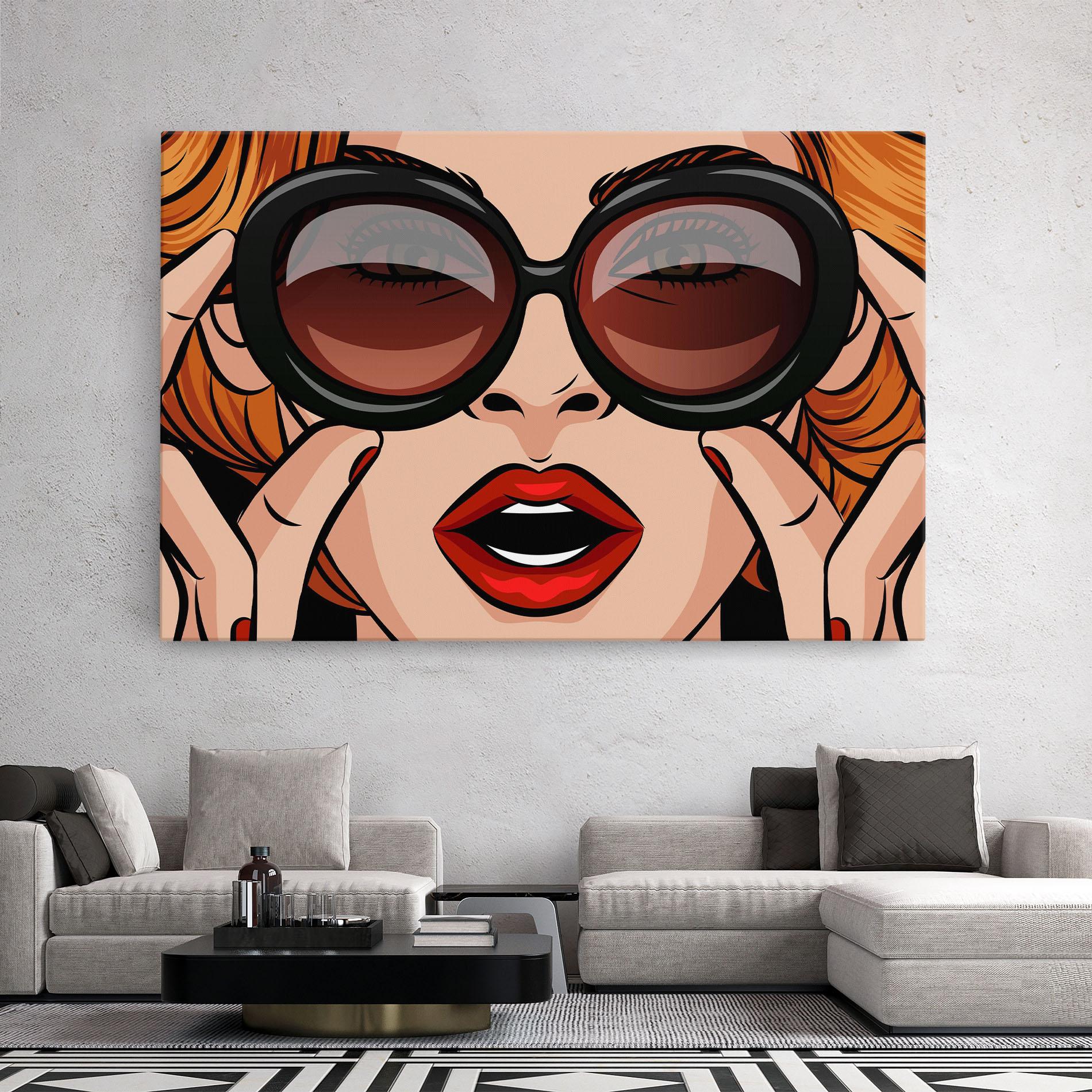 Tablou Canvas Pop Glasses Woman mockup 2