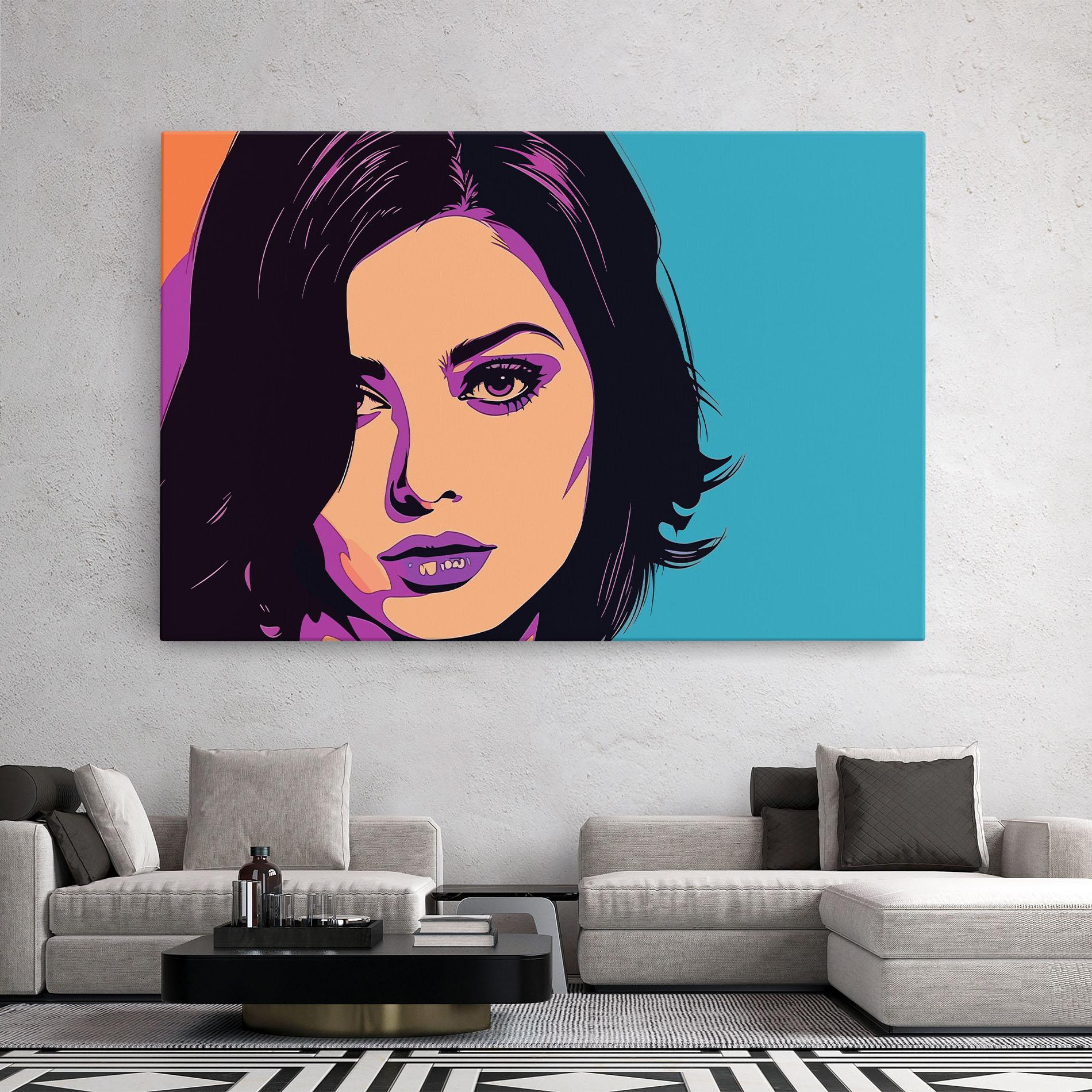 Tablou Canvas Pop Purple Woman mockup 2
