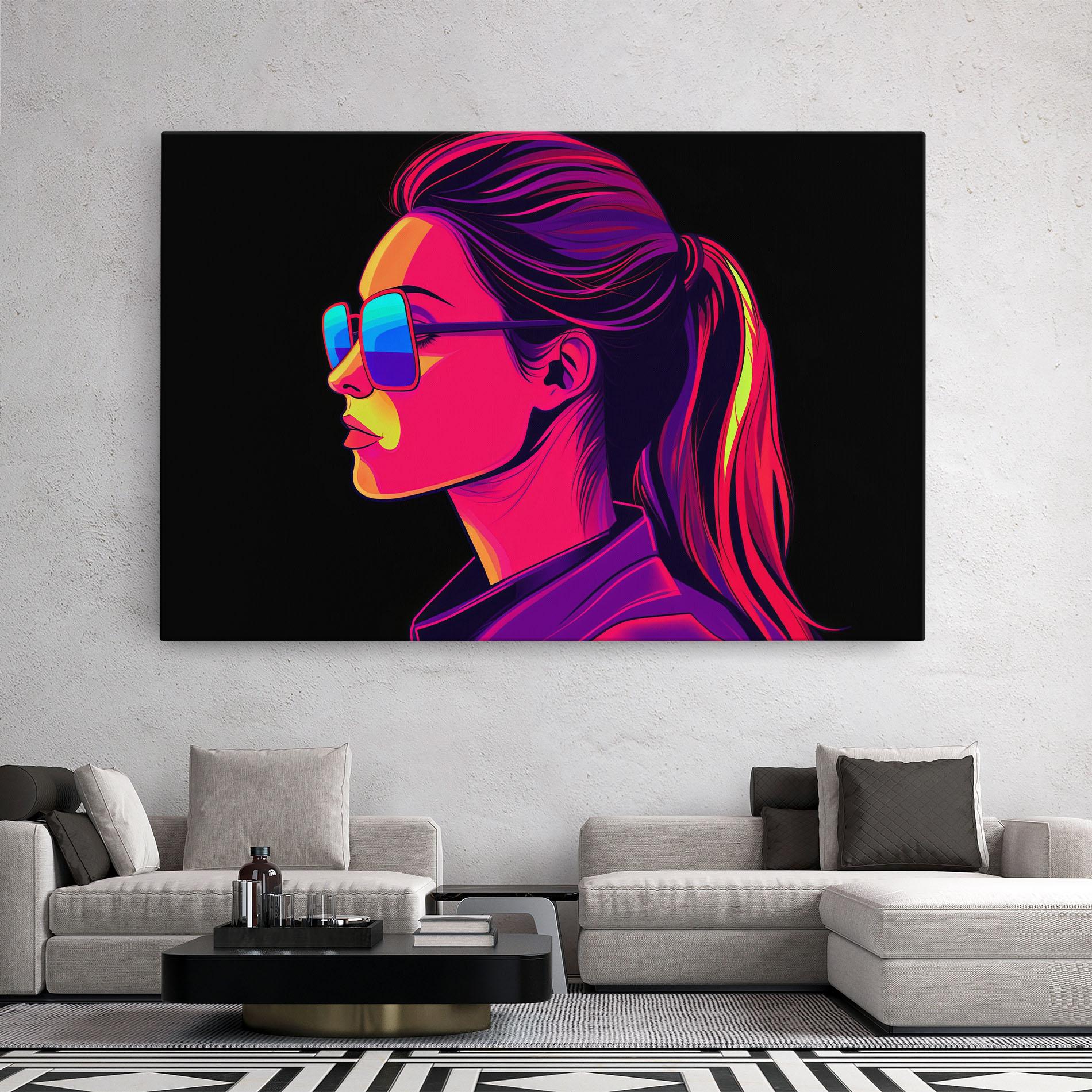 Tablou Canvas Purple Pop Hair mockup 2