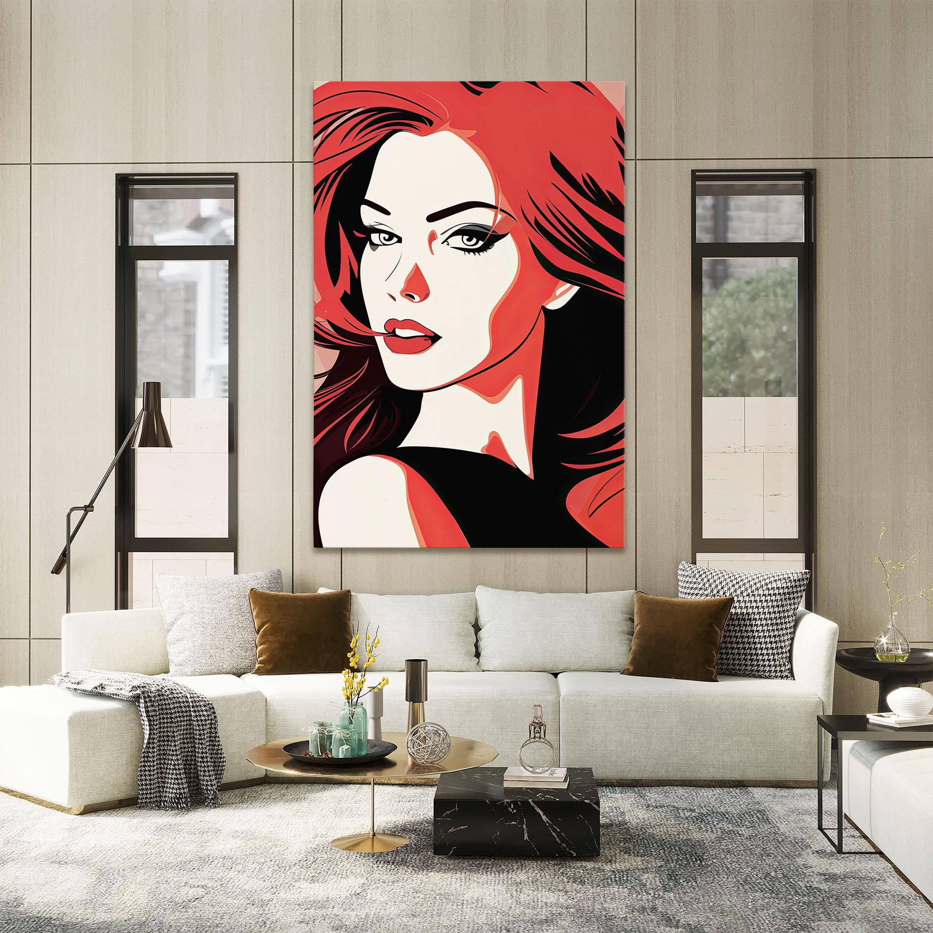 Tablou Canvas Red Hair Pop Art mockup 2