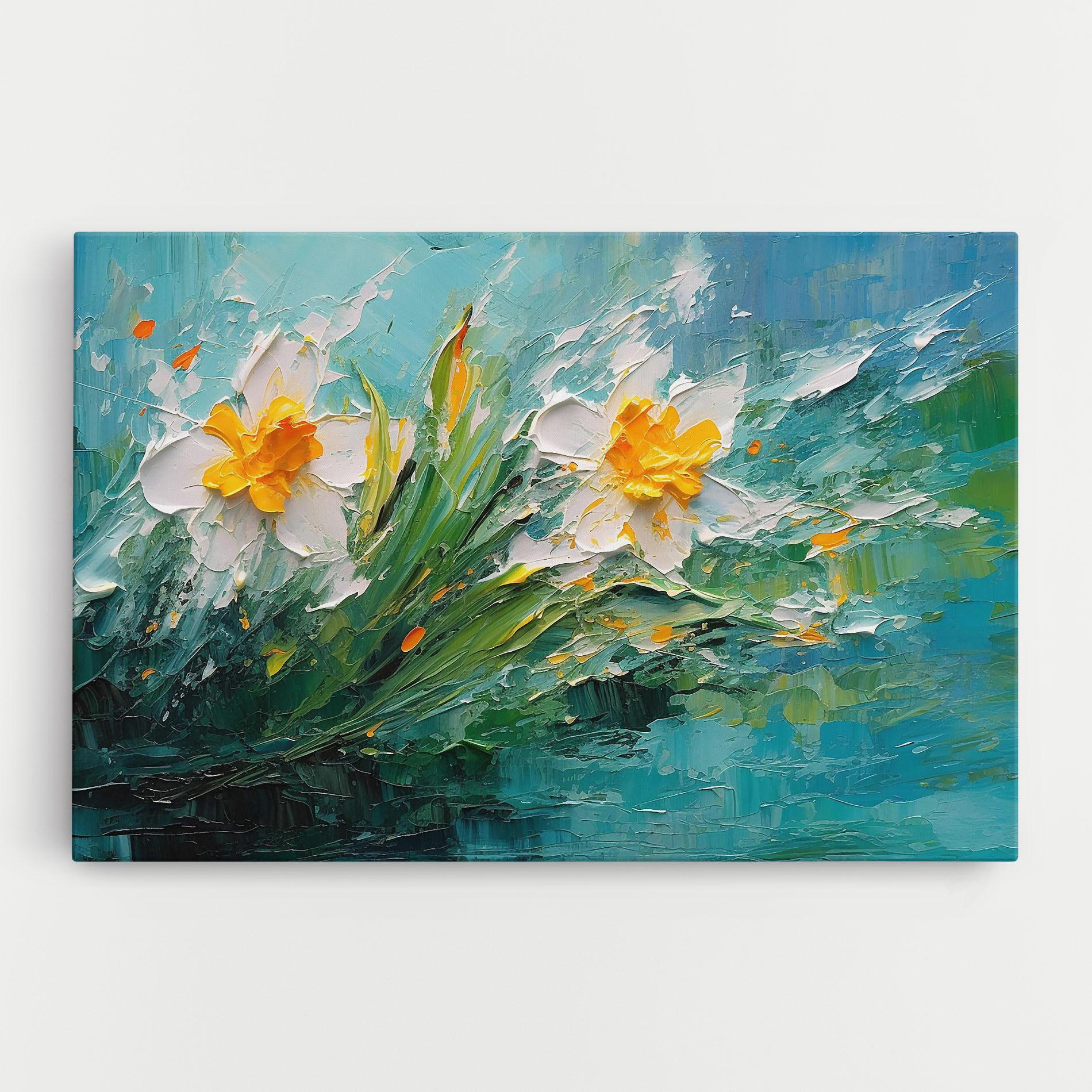 Tablou Canvas Abstract Flower Painting mockup 0