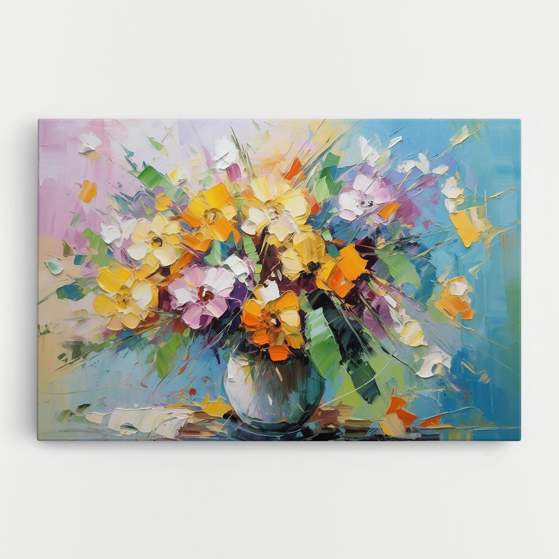 Tablou Canvas Colorfull Flowers Painting mockup 0