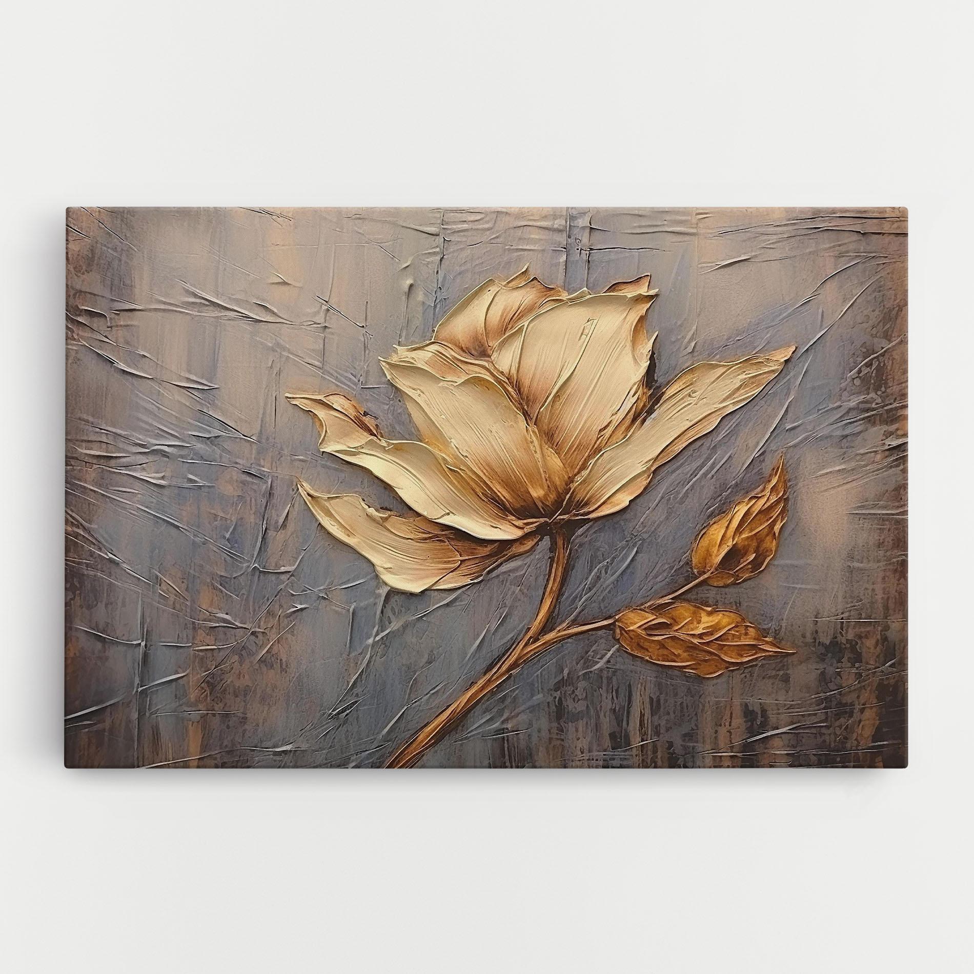 Tablou Canvas Cream Rose On Blue mockup 0