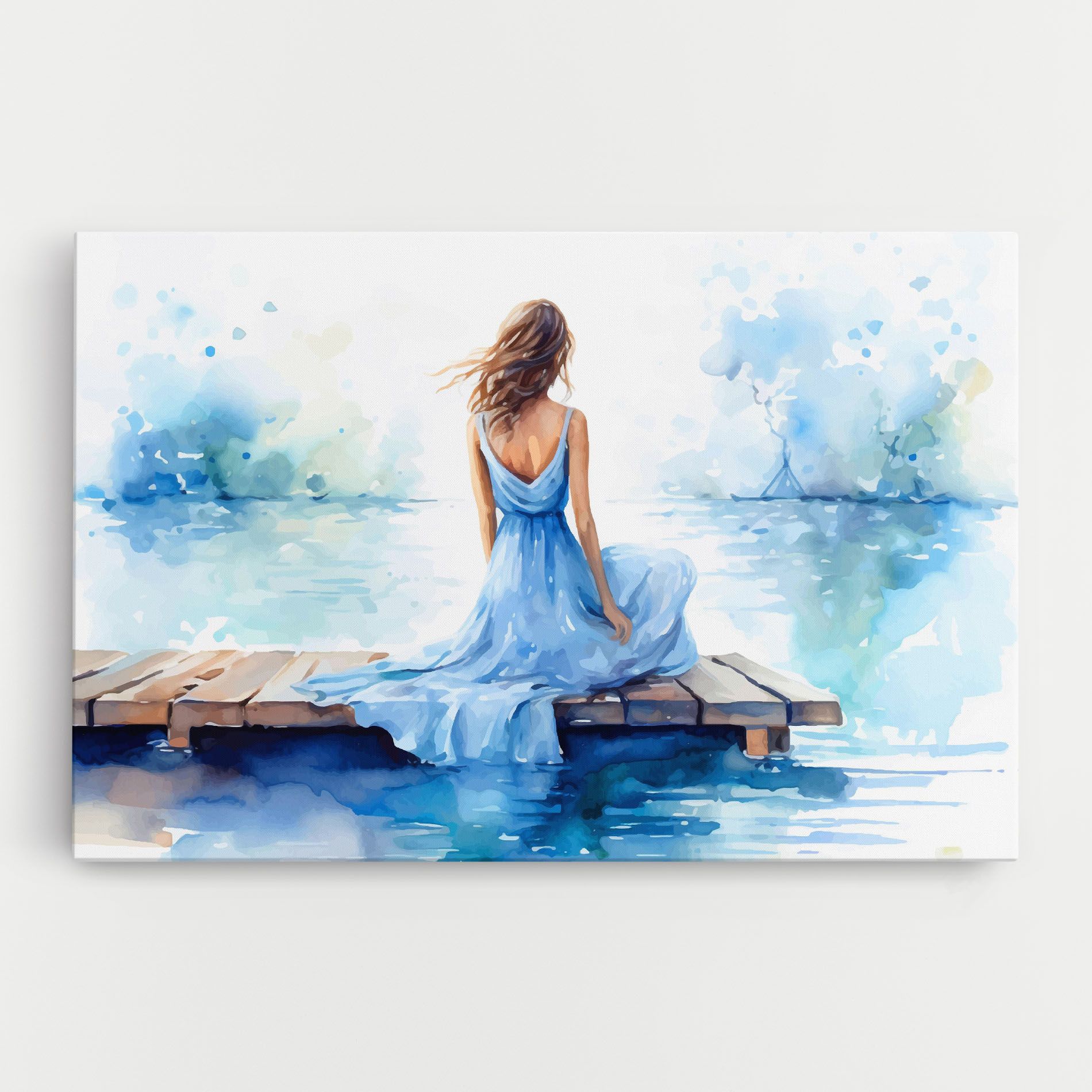 Lake Blue Woman mockup 0