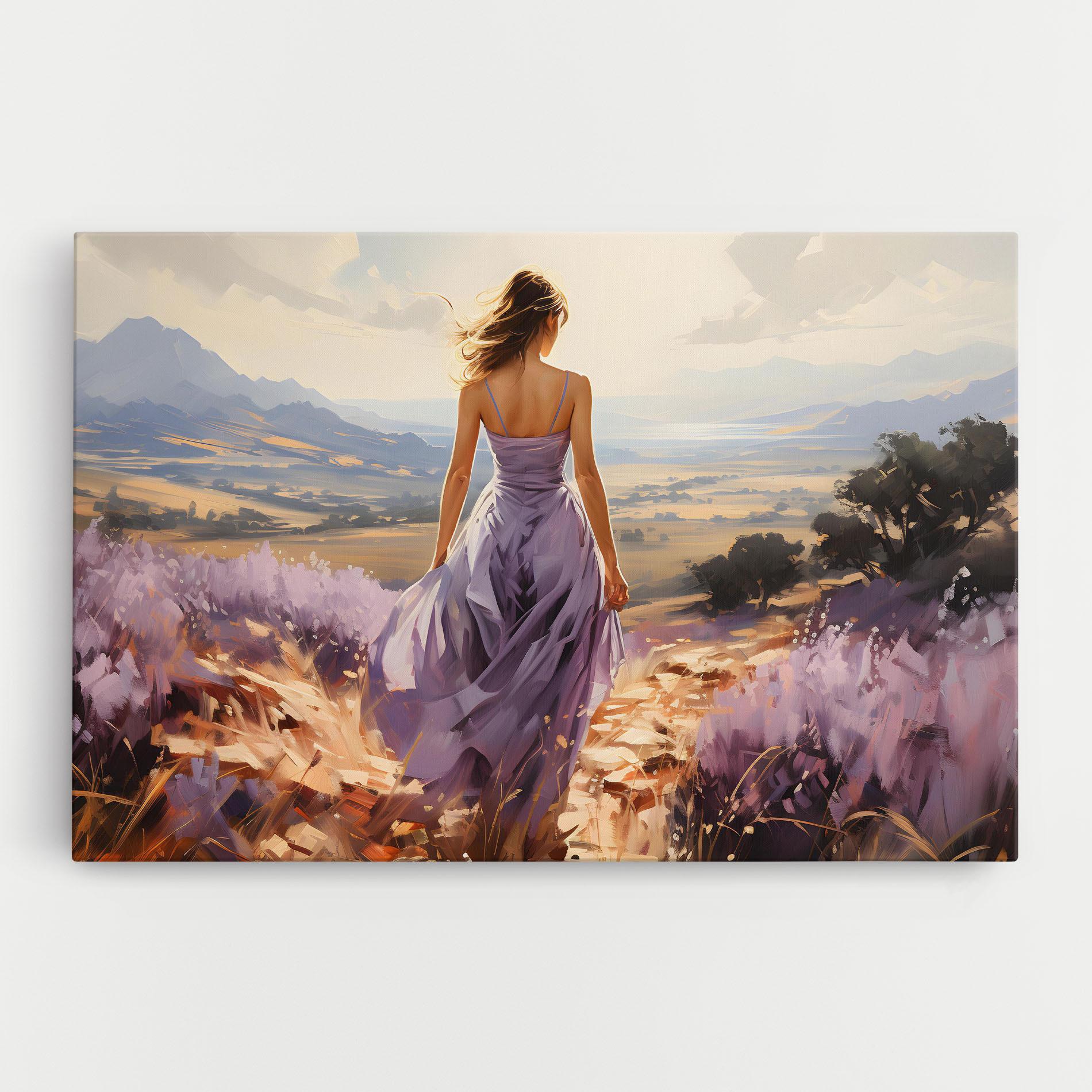 Tablou Canvas Purple Dress Woman mockup 0