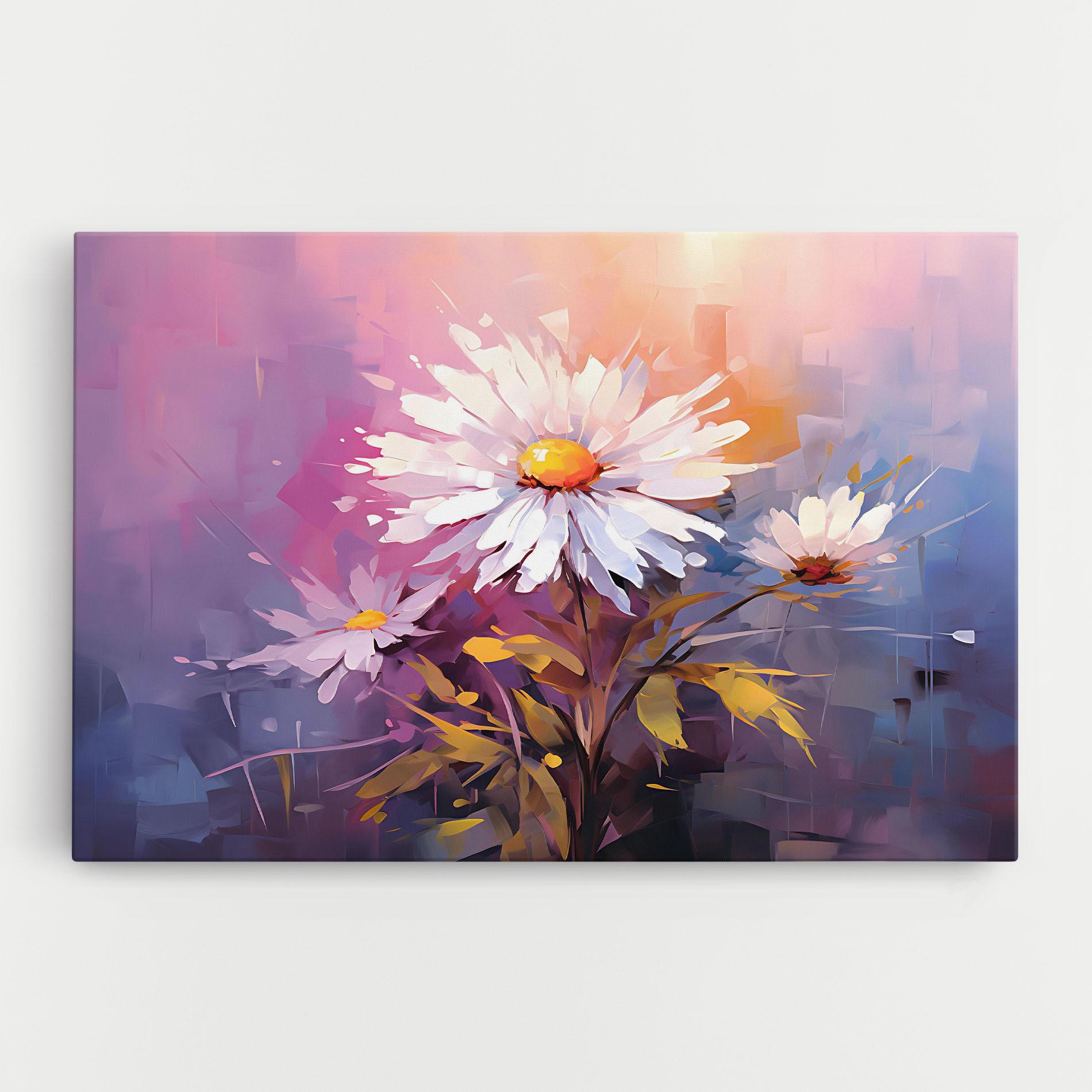 Tablou Canvas White Flower On Purple mockup 0
