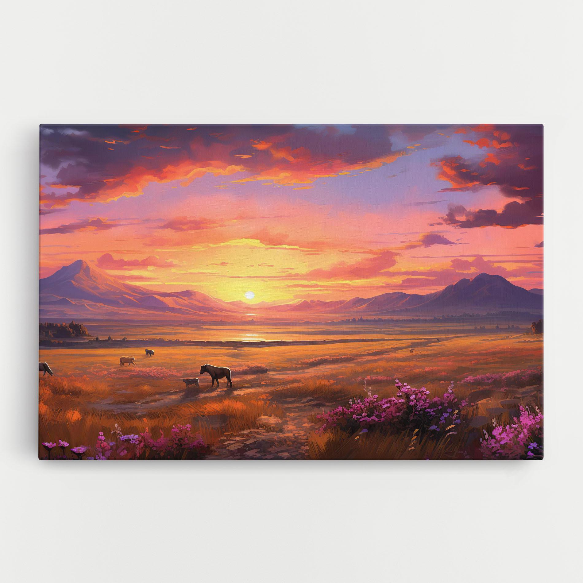 Tablou Canvas Wild Horses Art mockup 0