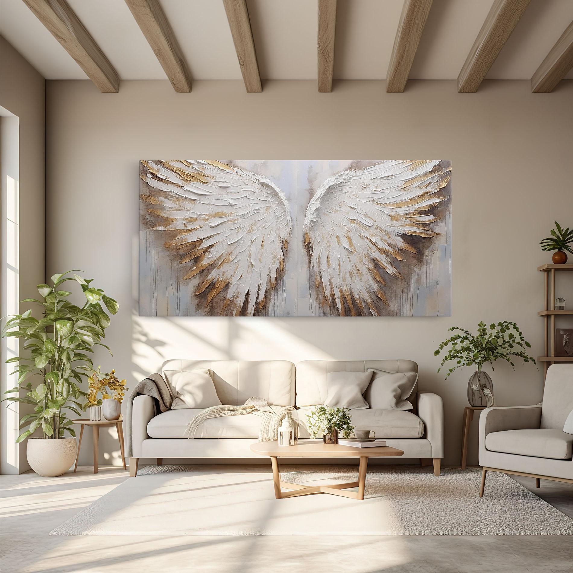 Tablou Canvas White Angel Wings mockup 6
