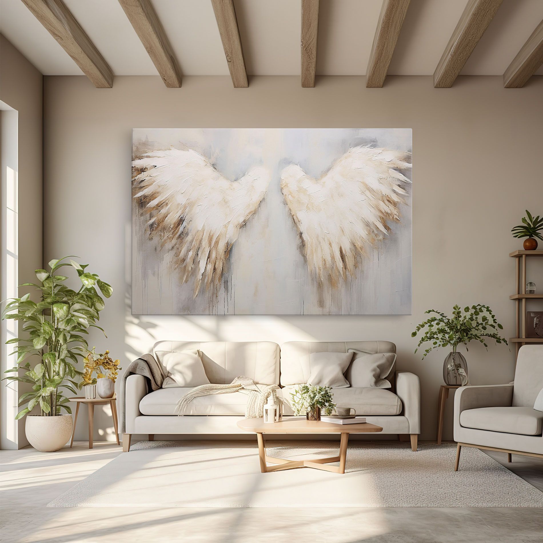 Cream White Wings mockup 6