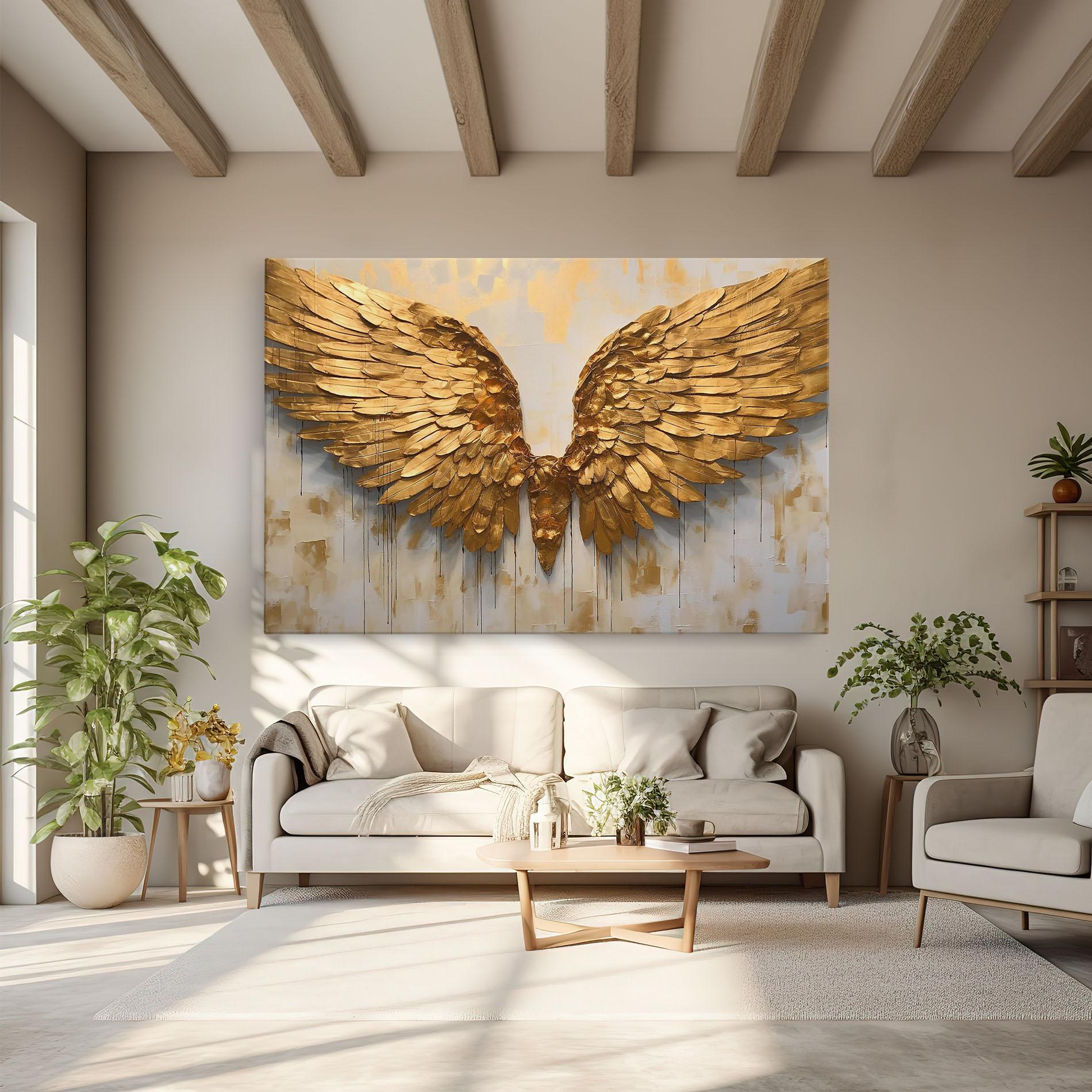 Tablou Canvas Golden Wings Art mockup 6