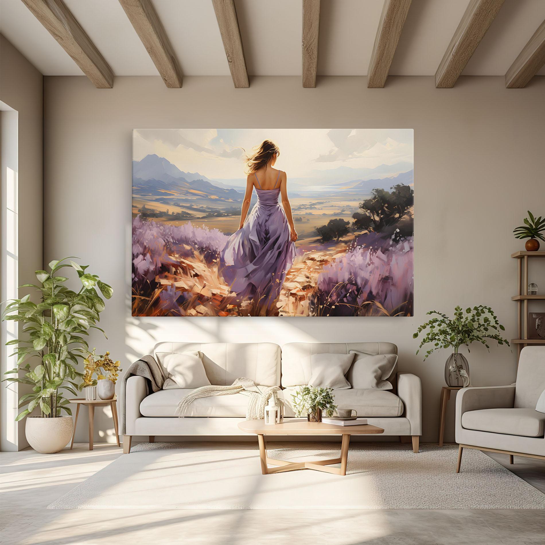 Tablou Canvas Purple Dress Woman mockup 6