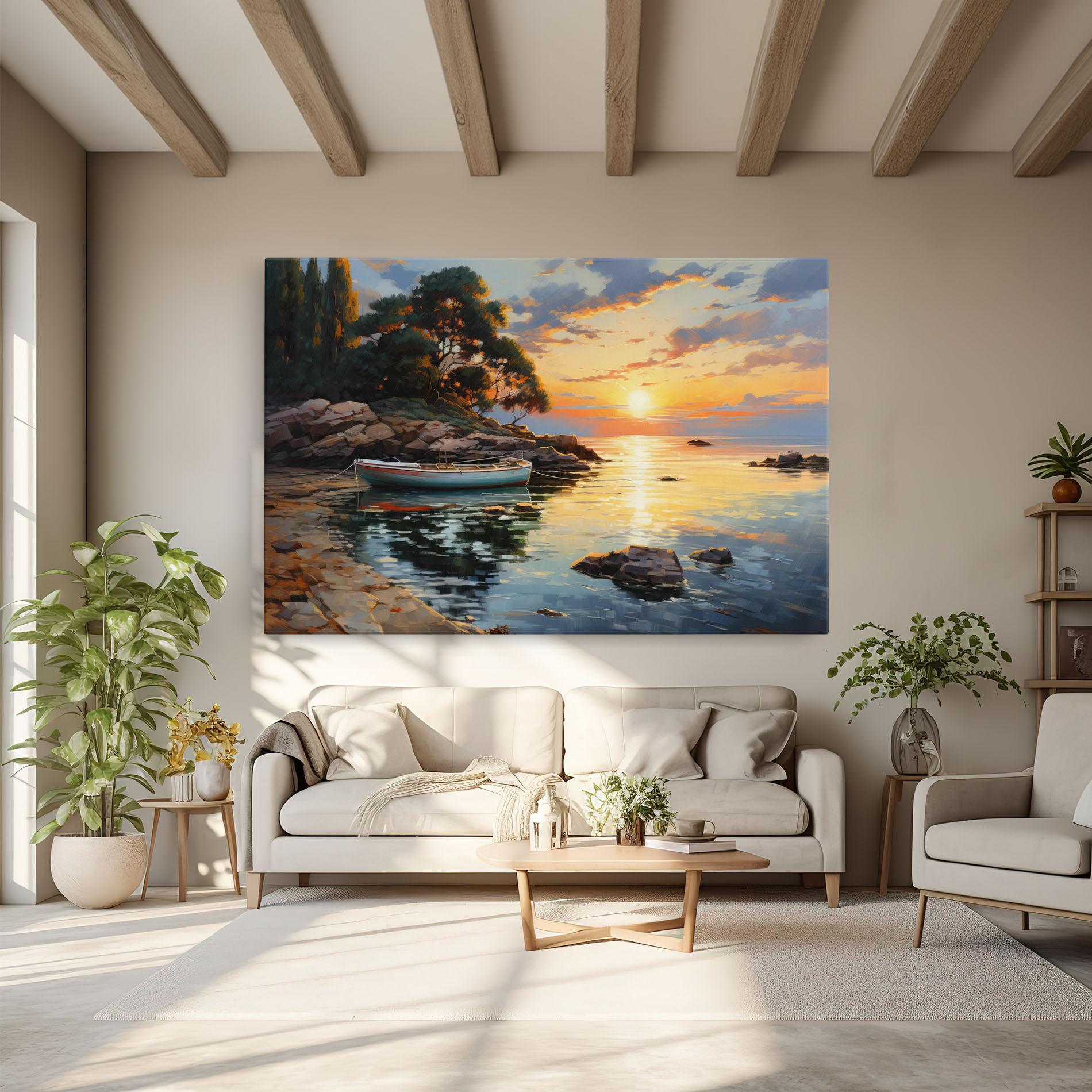 Tablou Canvas Sunset Sea Art mockup 6