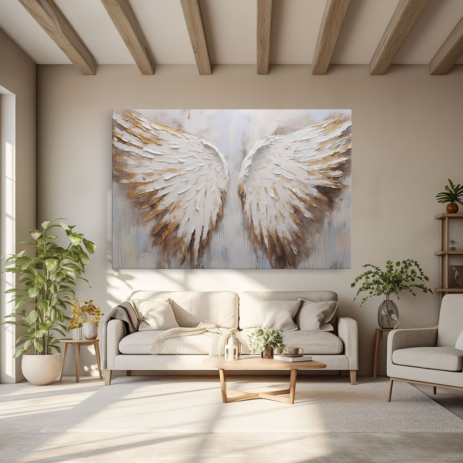 Tablou Canvas White Angel Wings