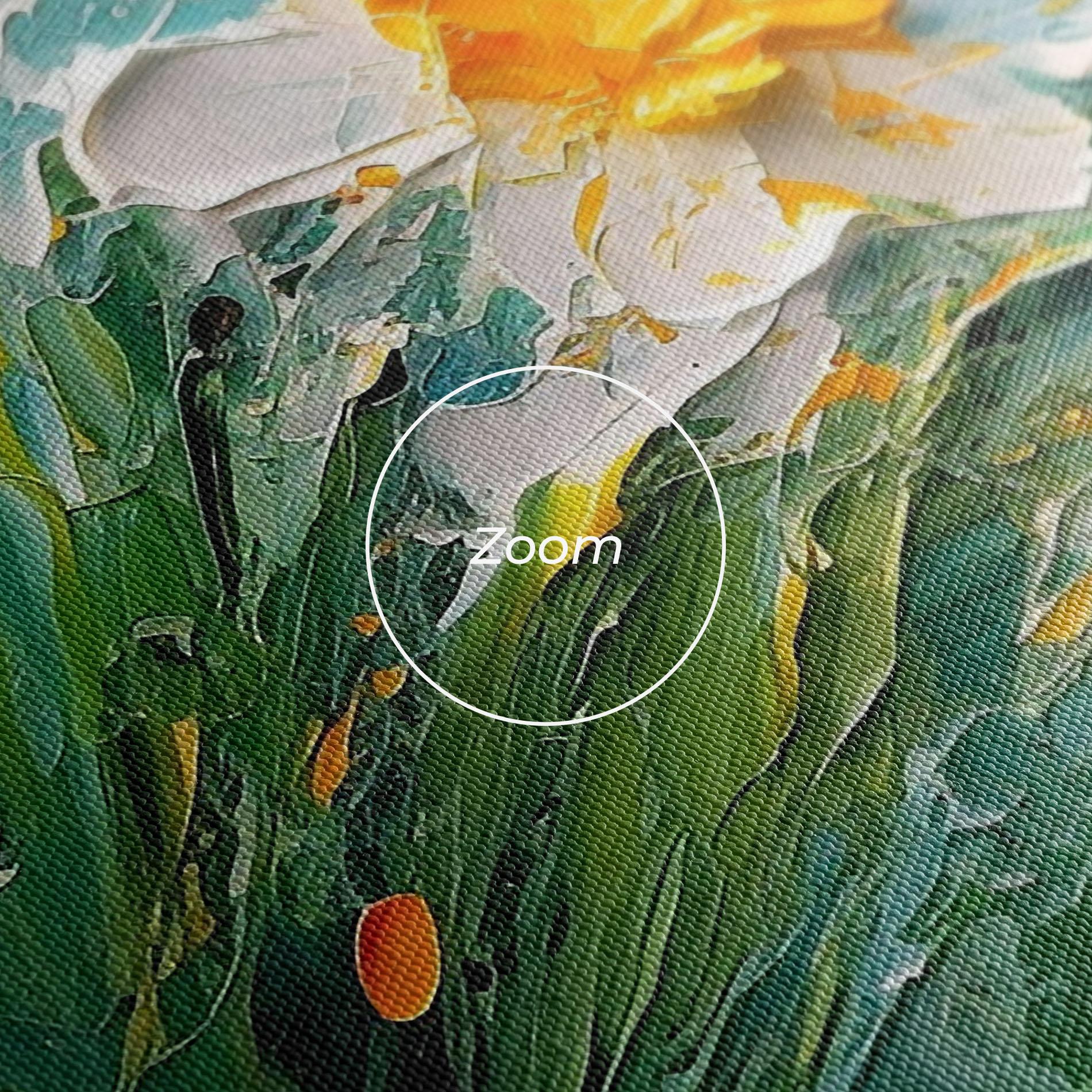 Tablou Canvas Abstract Flower Painting mockup 3