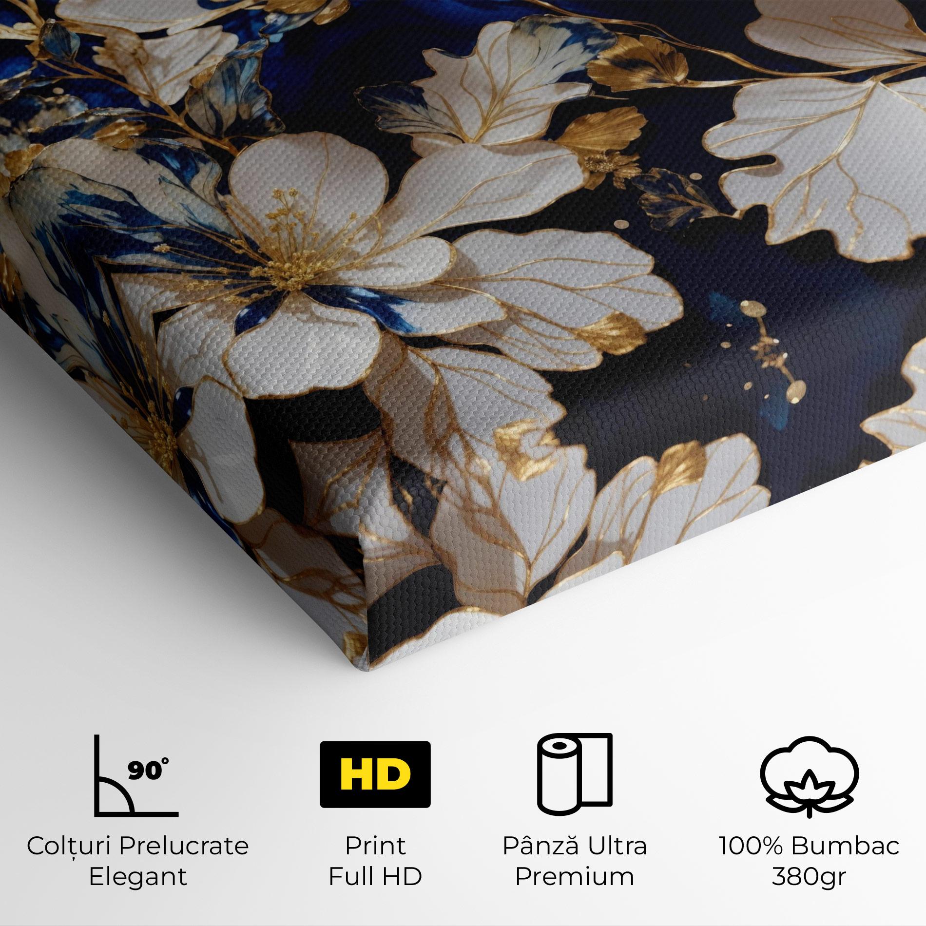 Tablou Canvas Beautiful Golden White Rose mockup 4