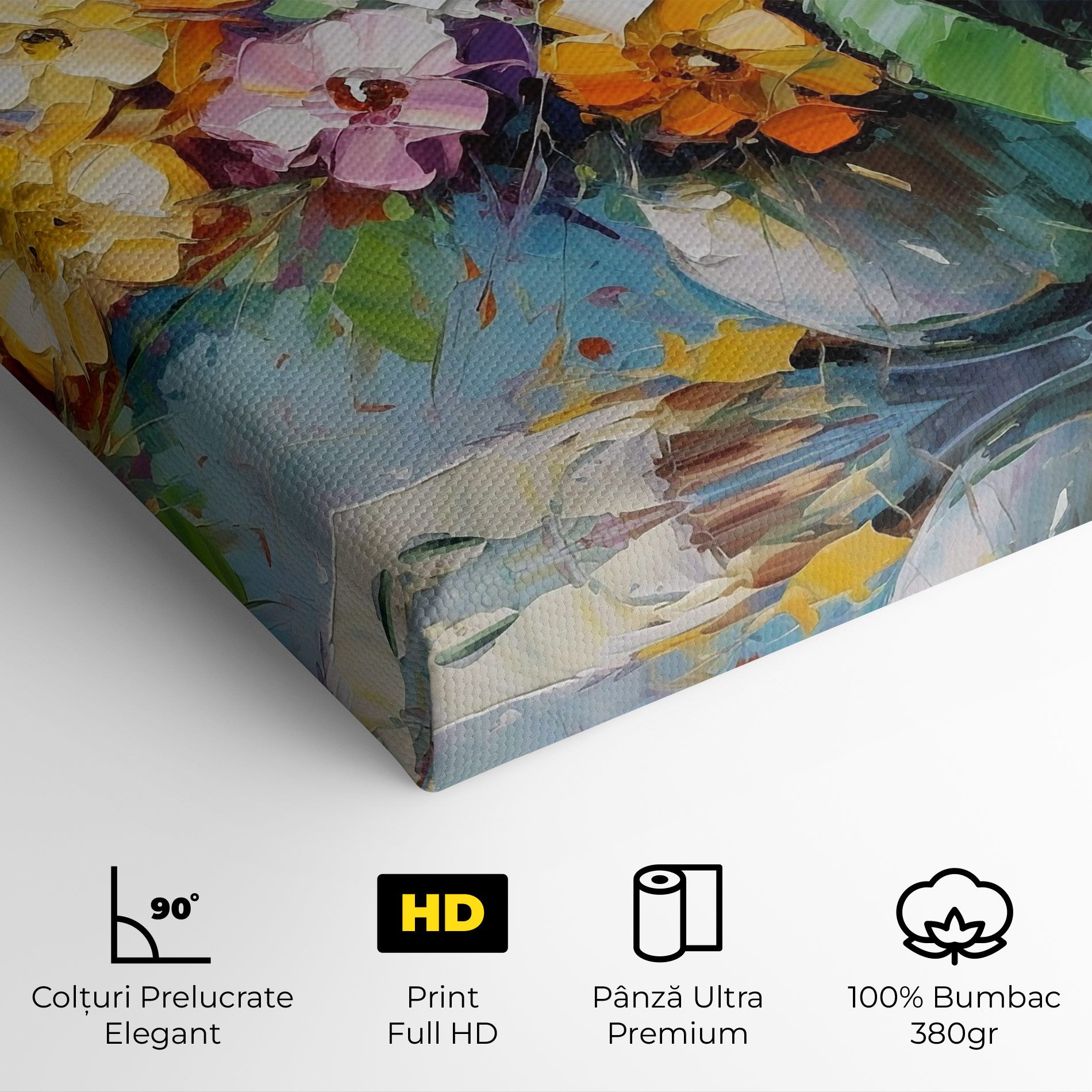 Colorfull Flowers Painting mockup 4