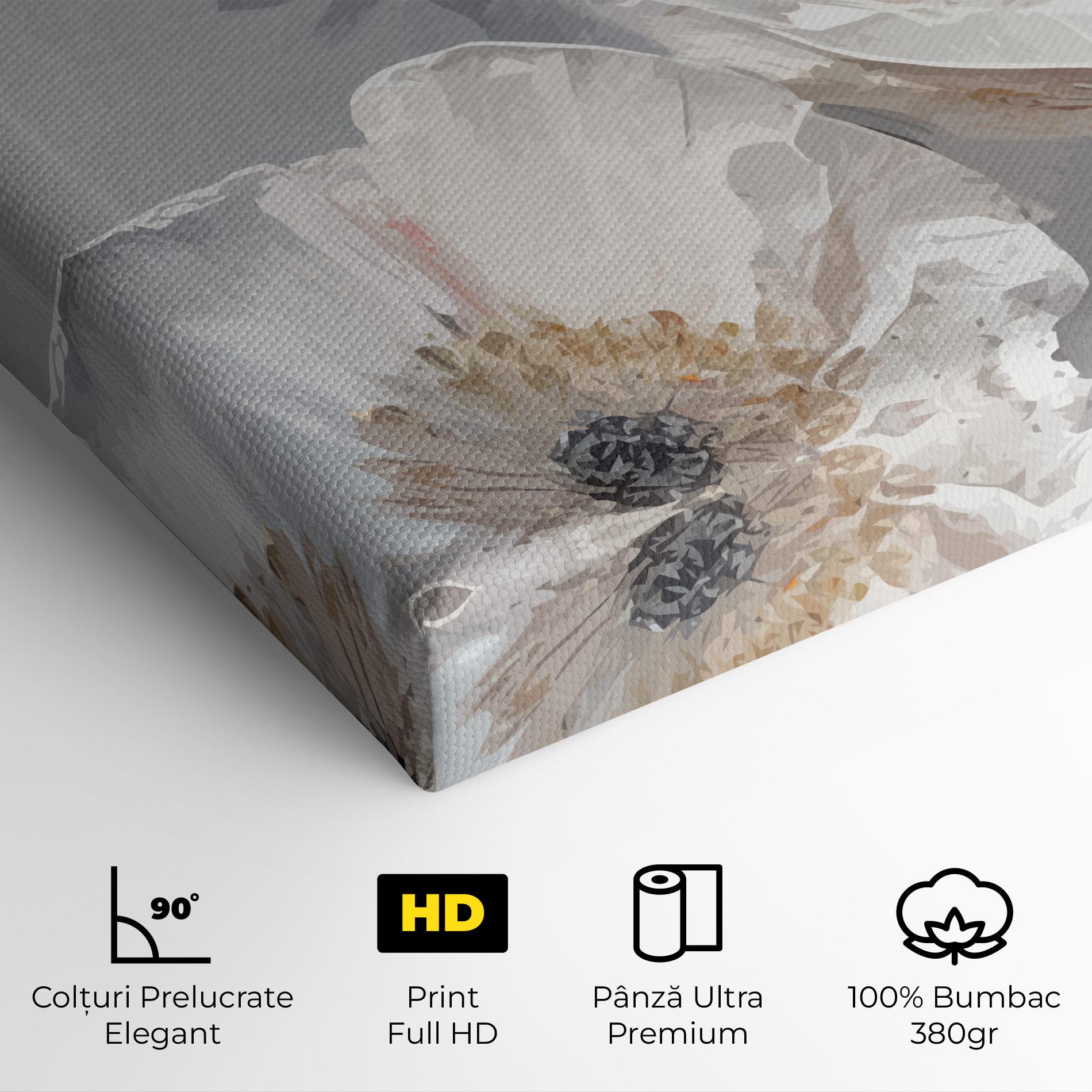 Tablou Canvas Cream Mix Flower mockup 4