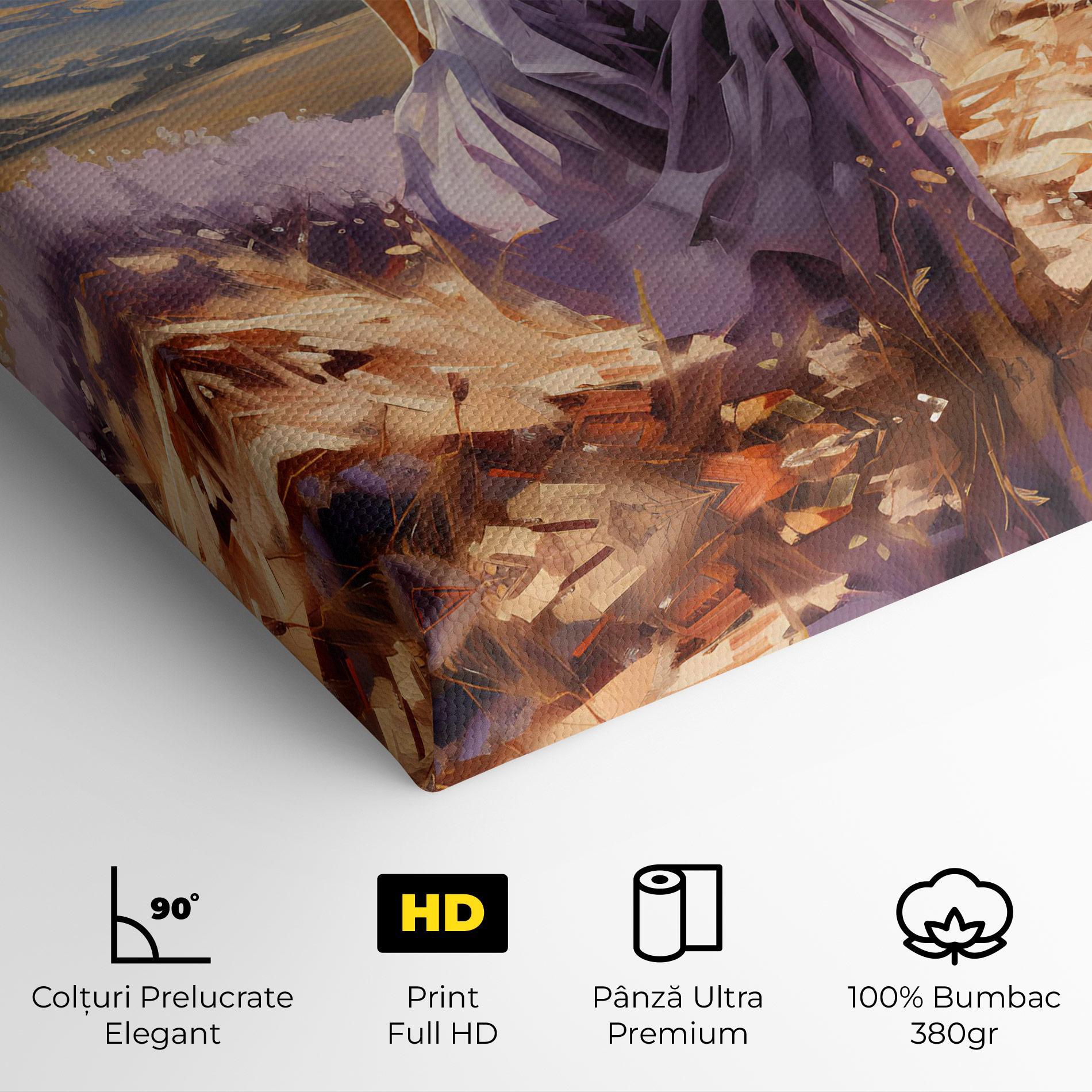 Tablou Canvas Purple Dress Woman mockup 4