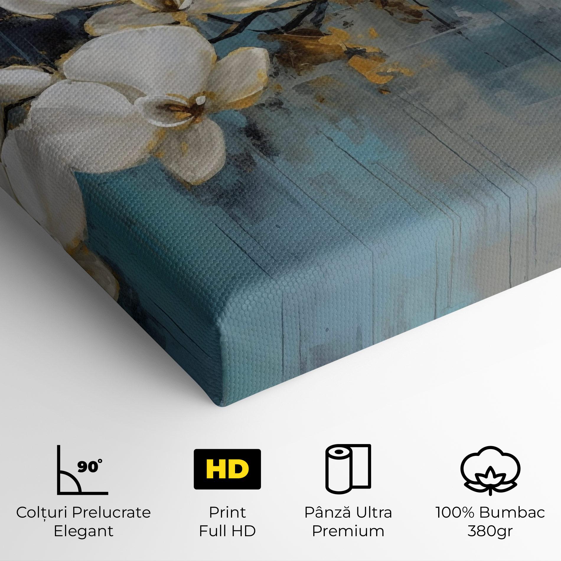 Tablou Canvas White Orchids Painting mockup 4