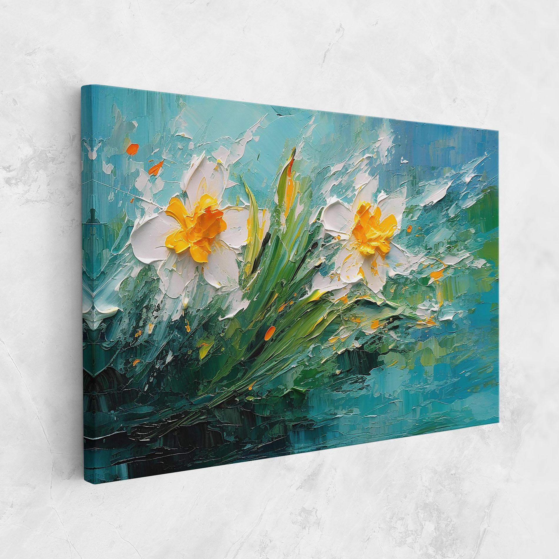 Tablou Canvas Abstract Flower Painting mockup 1