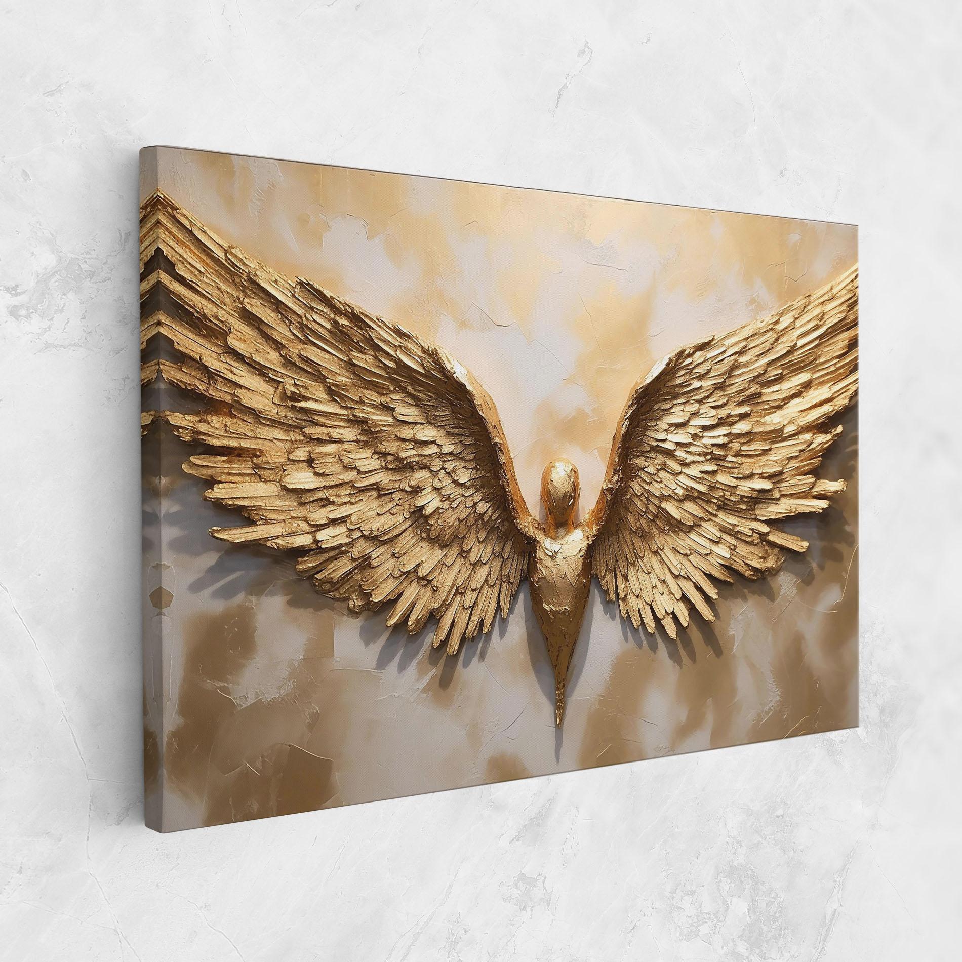 Tablou Canvas Beautiful Gold Wings mockup 1