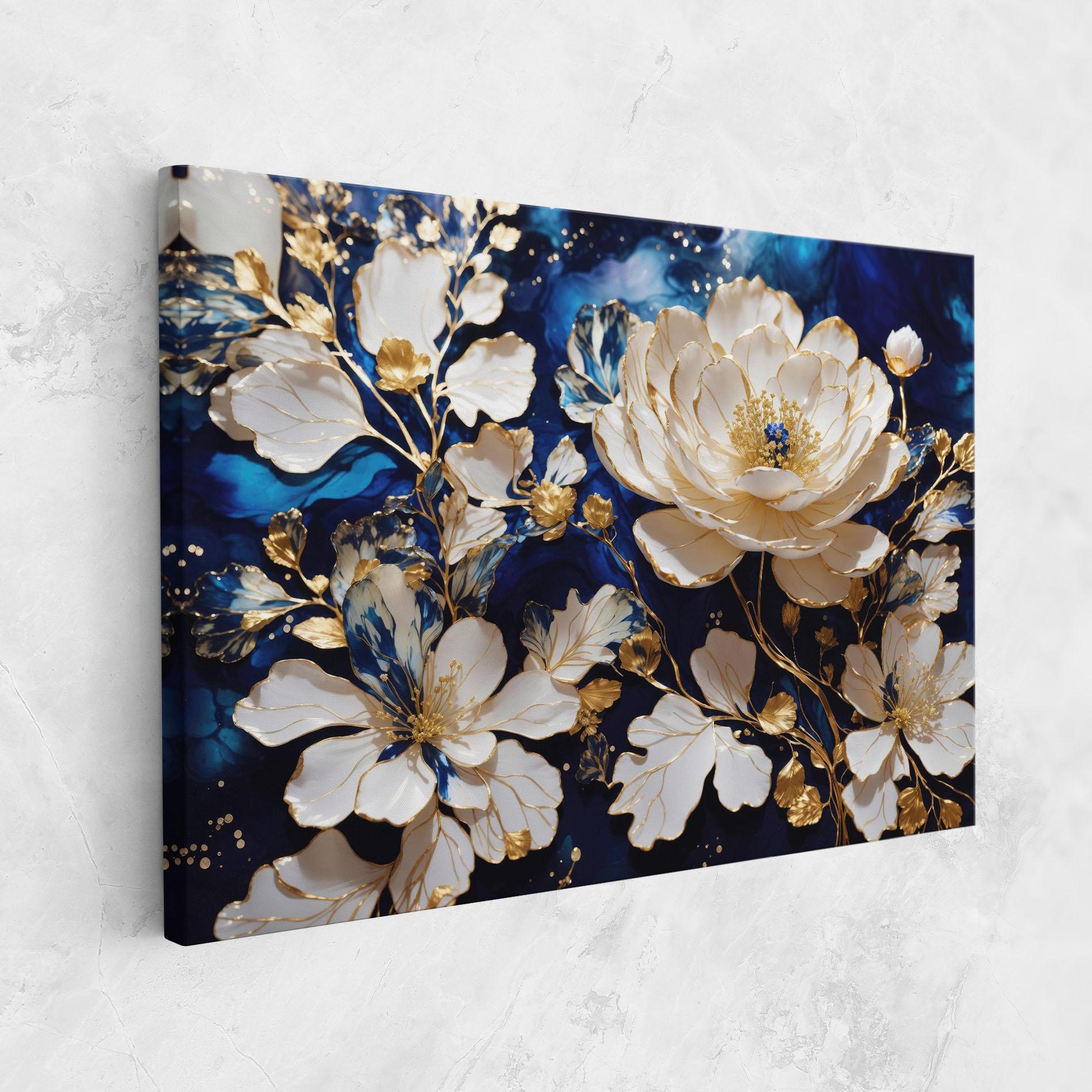 Tablou Canvas Beautiful Golden White Rose mockup 1