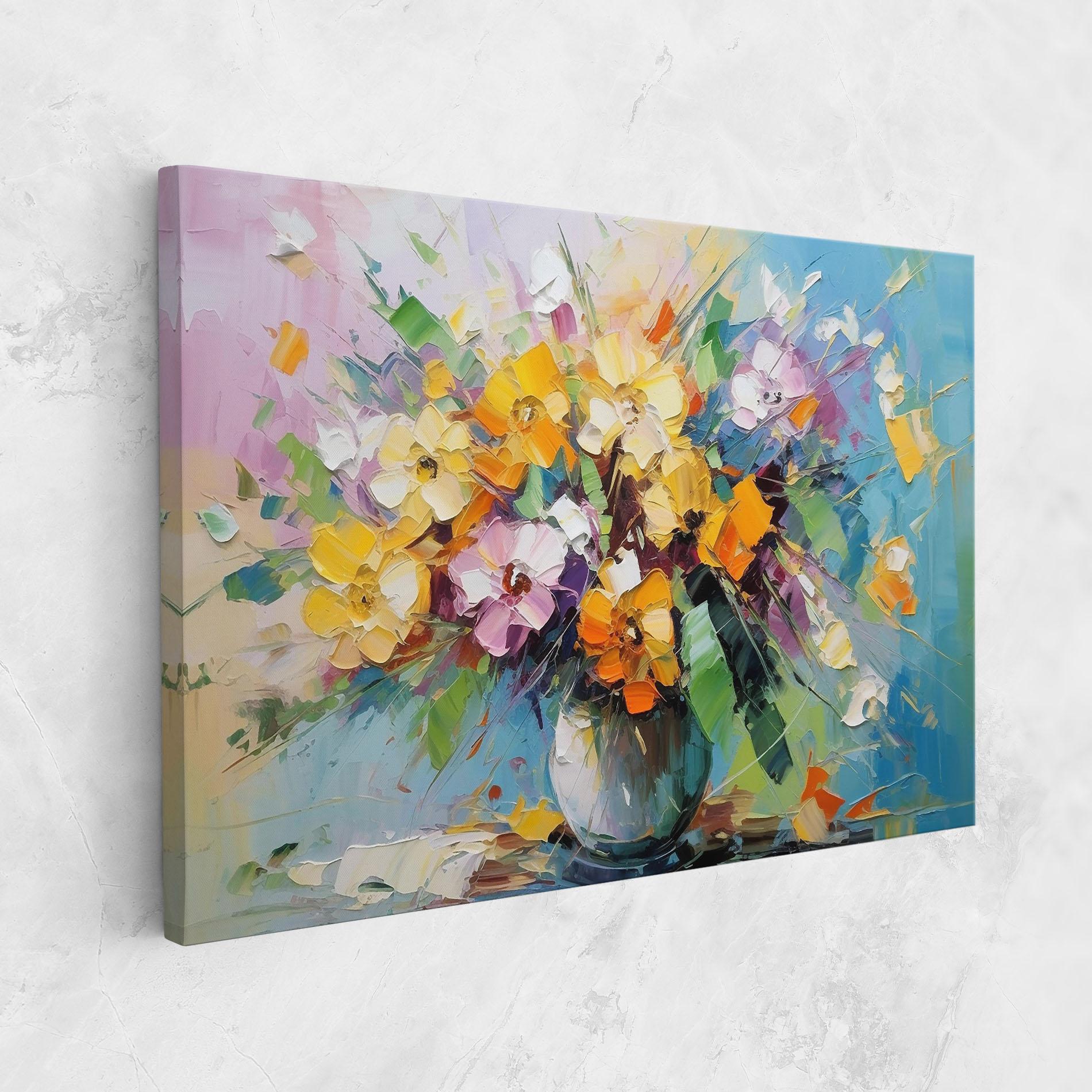 Tablou Canvas Colorfull Flowers Painting mockup 1