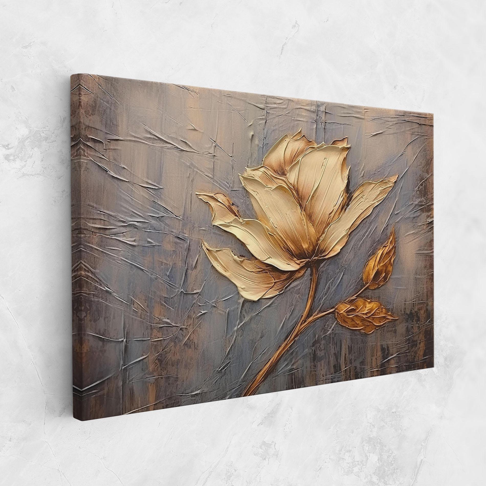 Tablou Canvas Cream Rose On Blue mockup 1