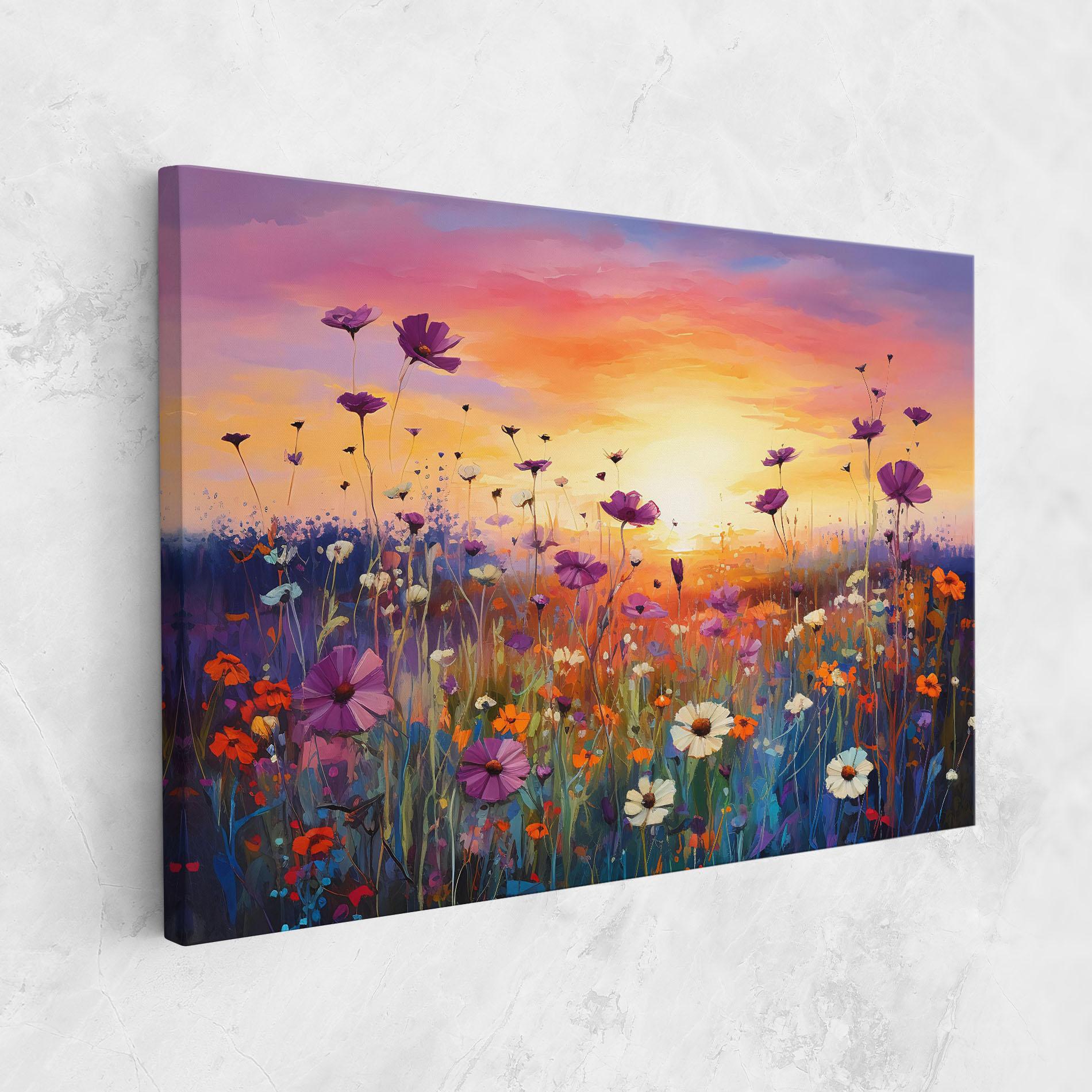 Tablou Canvas Dreamy Field Flowers mockup 1