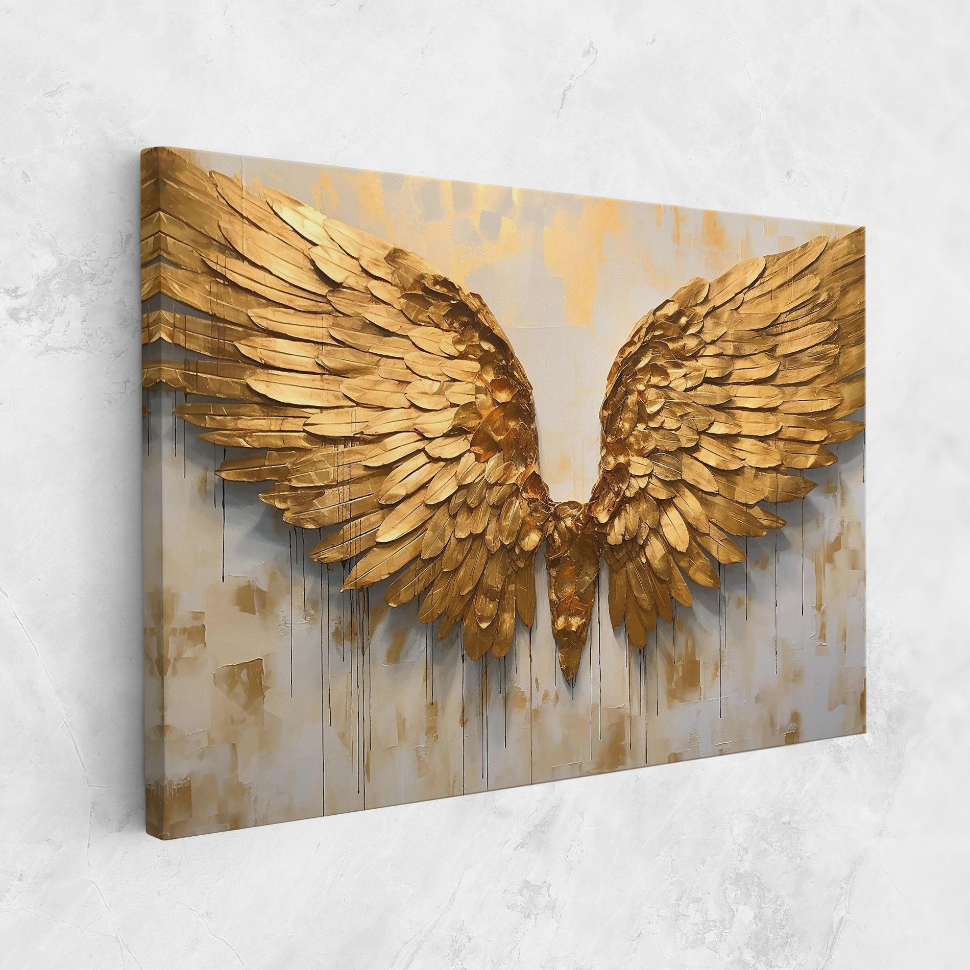Tablou Canvas Golden Wings Art mockup 1