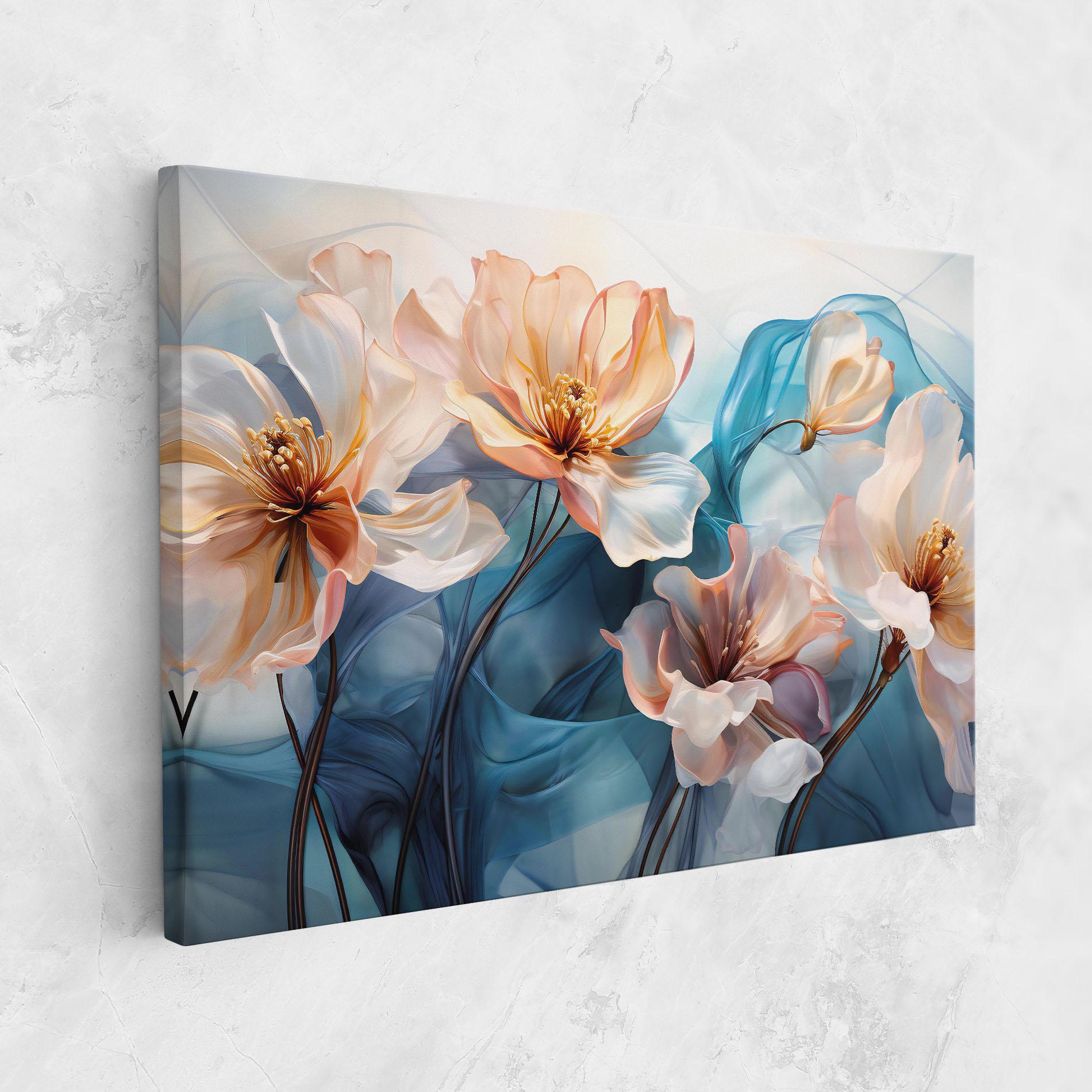 Tablou Canvas Pink Flowers Floating mockup 1