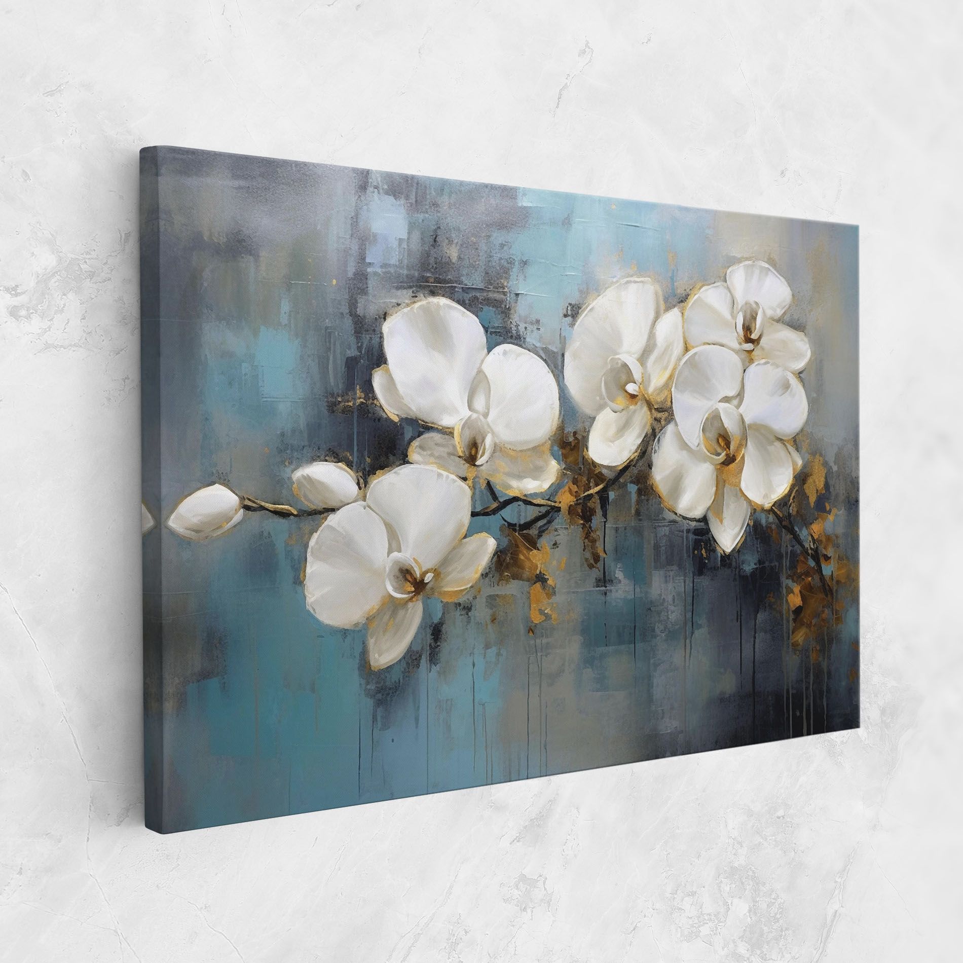 White Orchids Painting mockup 1