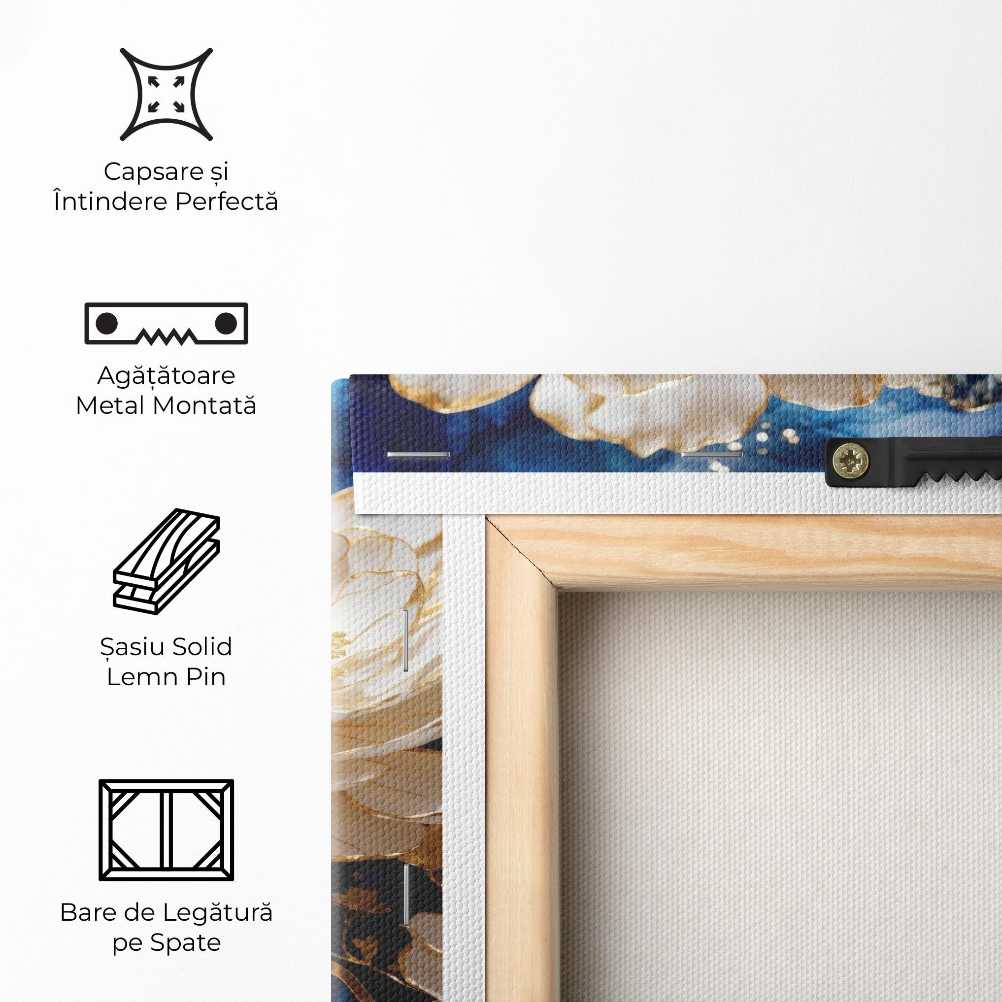 Tablou Canvas Beautiful Golden White Rose mockup 5