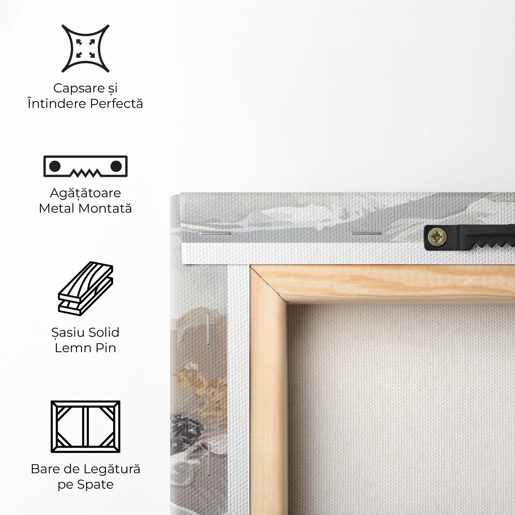 Tablou Canvas Cream Mix Flower mockup 5