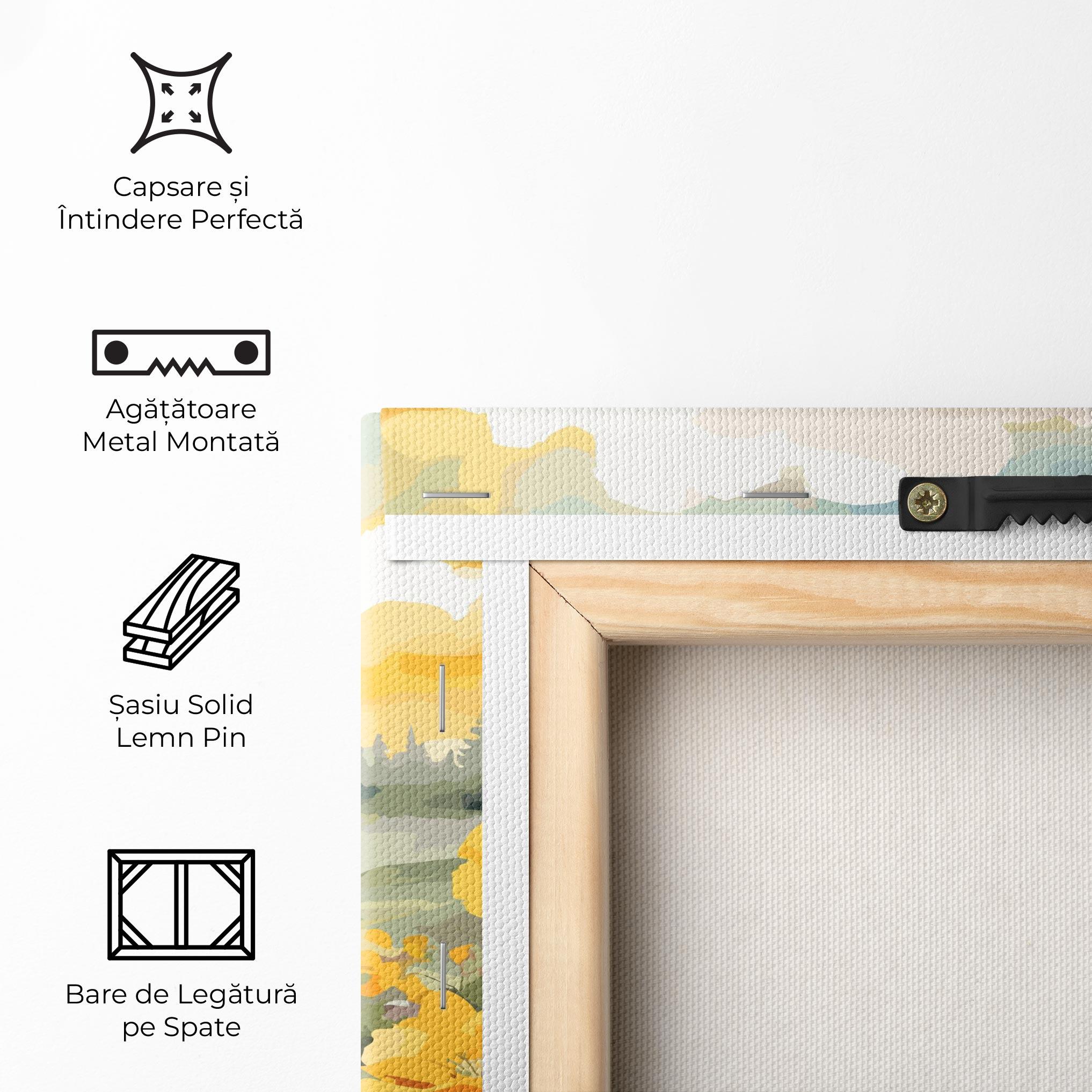 Tablou Canvas Yellow View Flower mockup 5