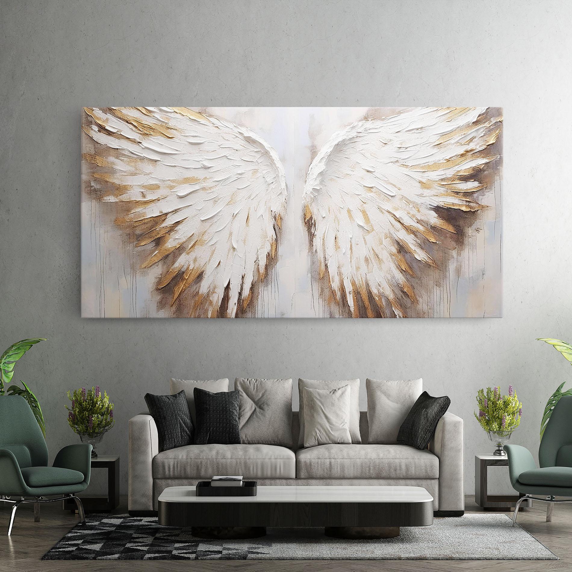 Tablou Canvas White Angel Wings mockup 7
