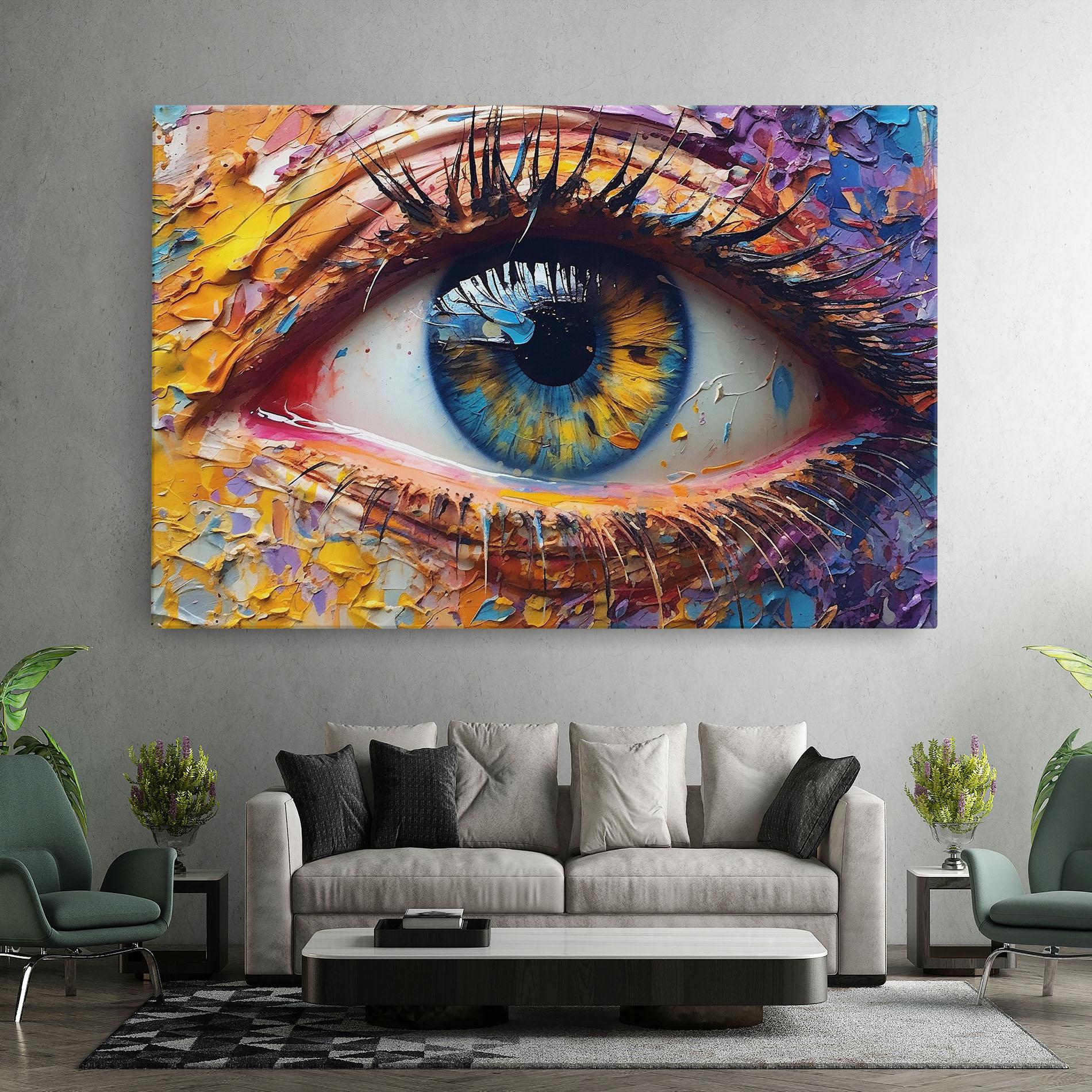 Tablou Canvas Blue Eyes Art mockup 7