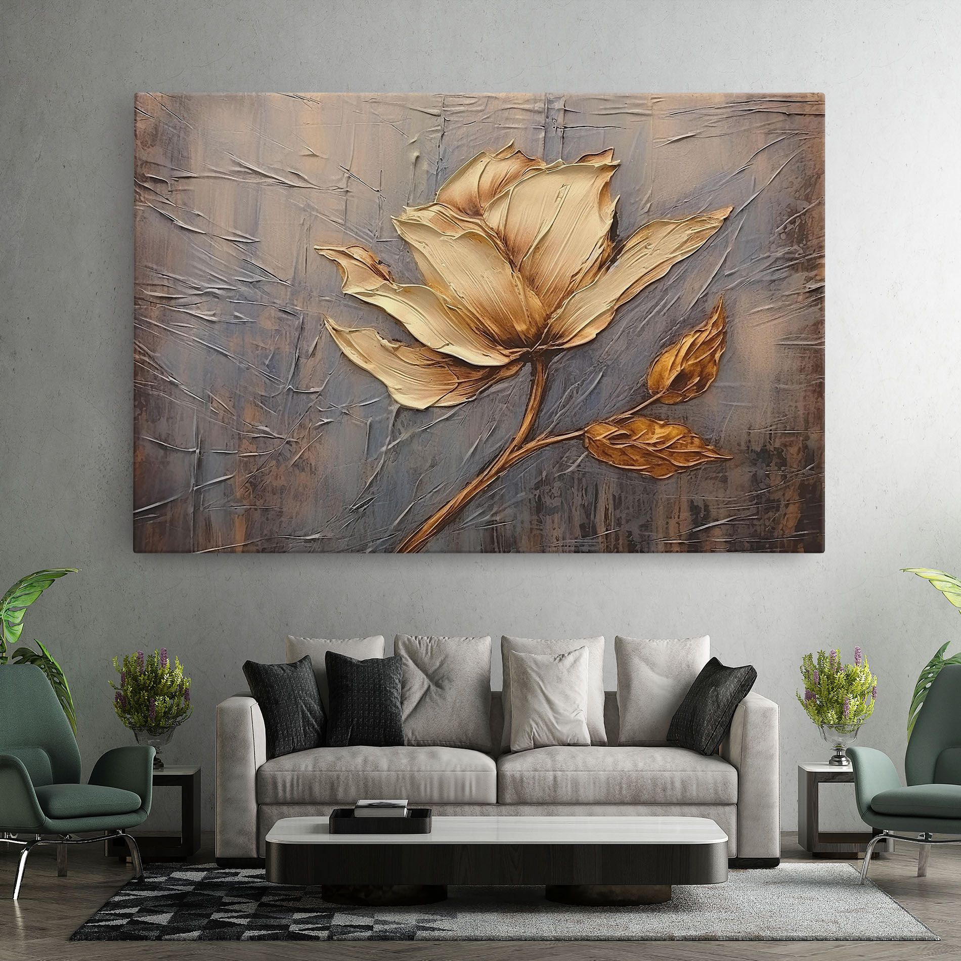 Cream Rose On Blue mockup 7