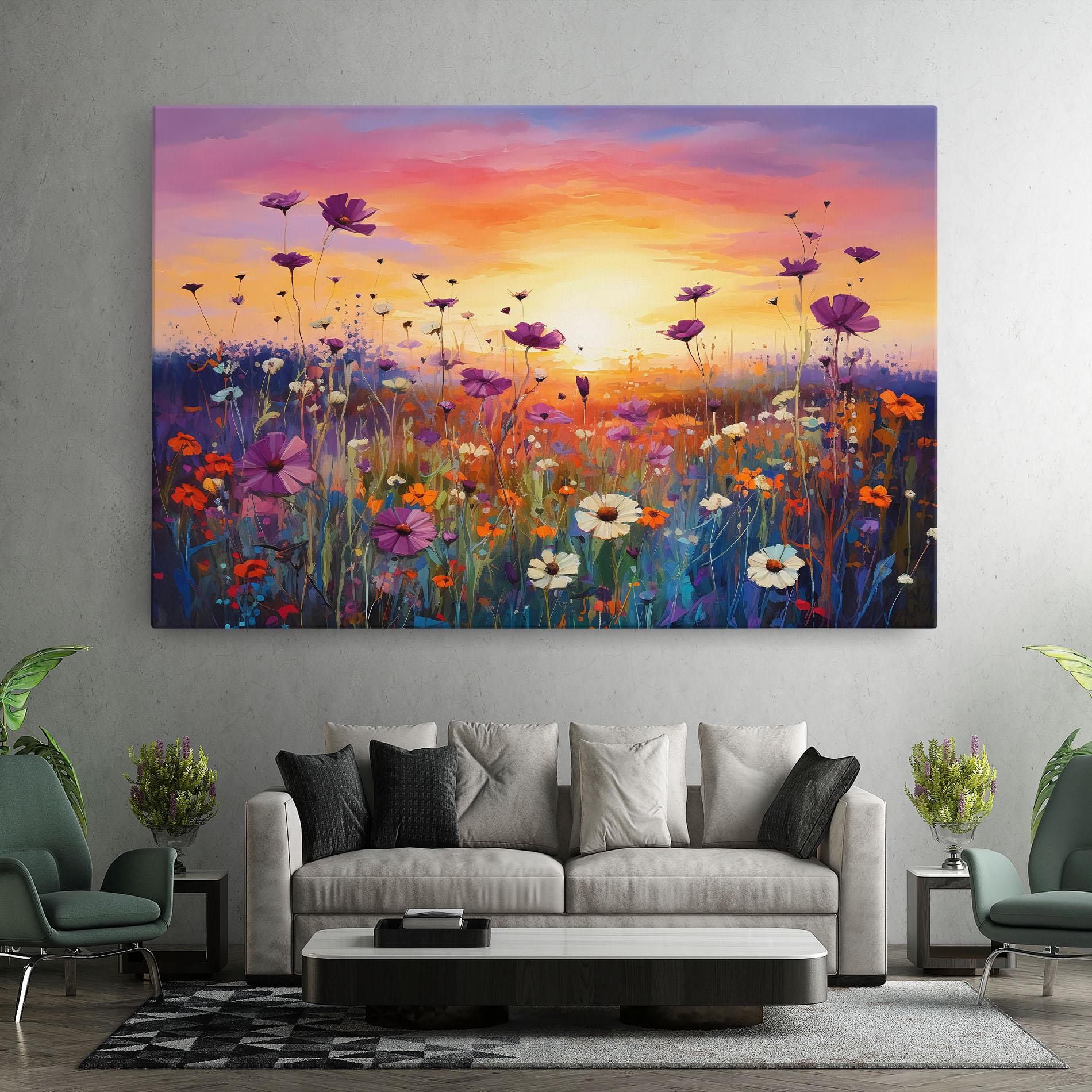 Tablou Canvas Dreamy Field Flowers mockup 7