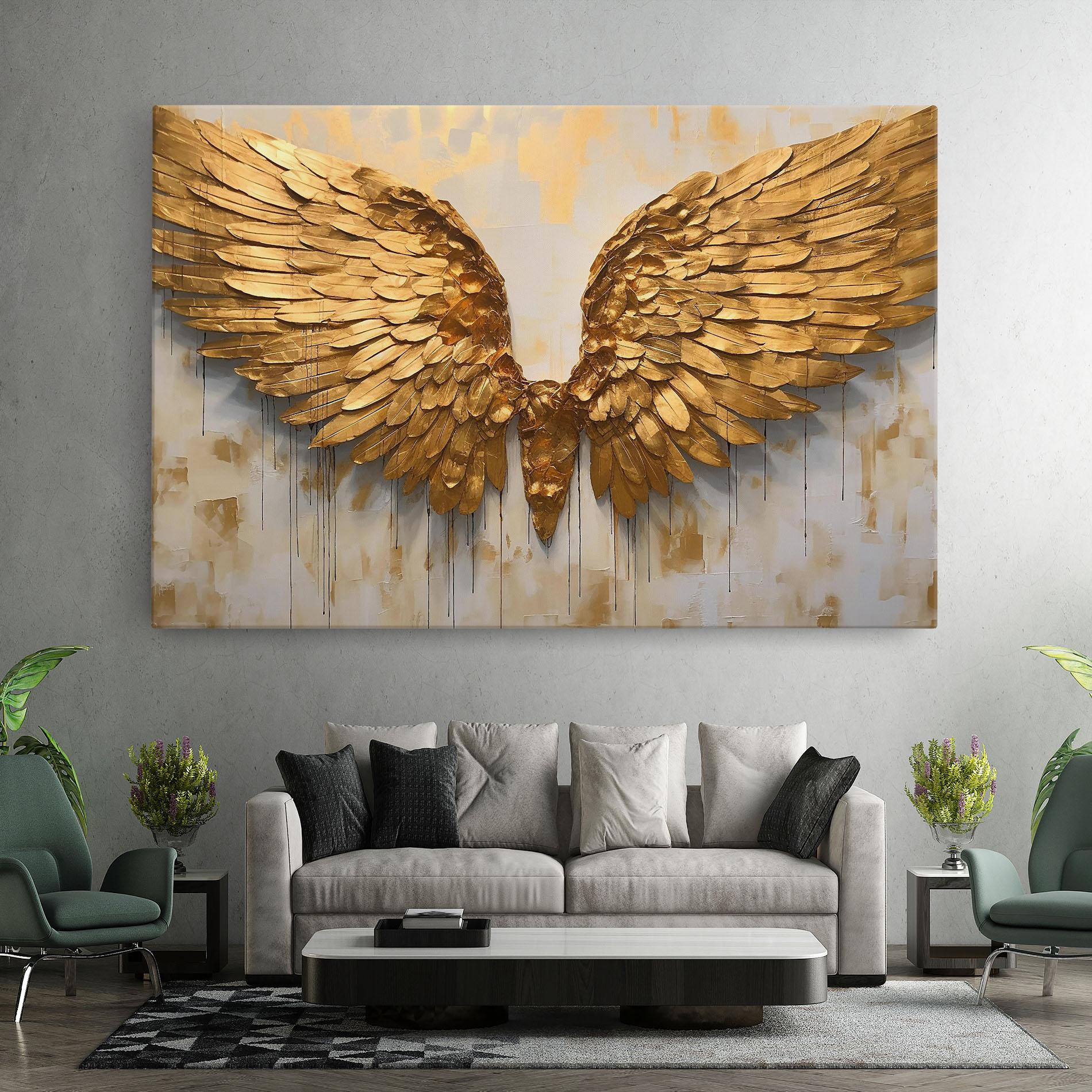 Tablou Canvas Golden Wings Art mockup 7
