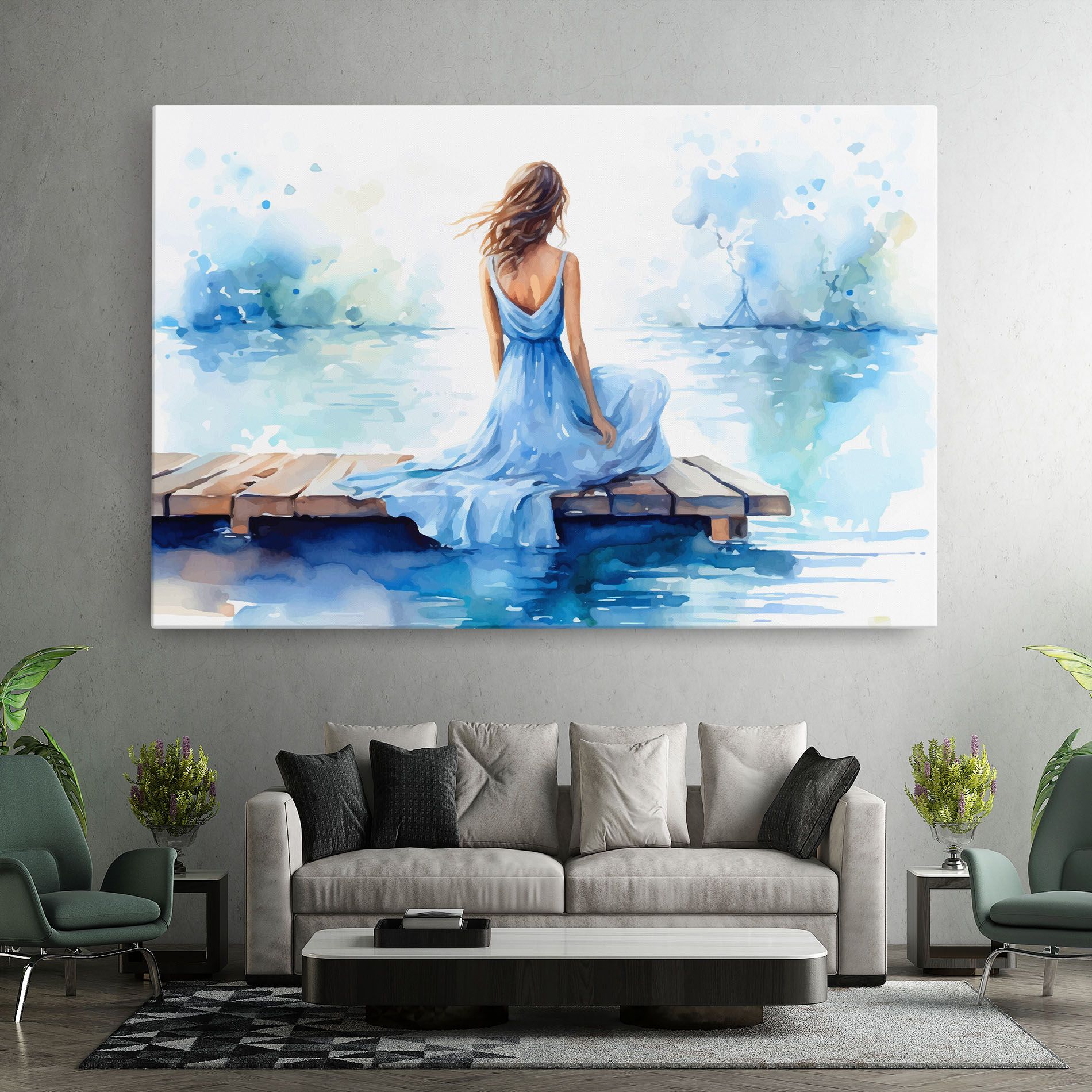 Lake Blue Woman mockup 7