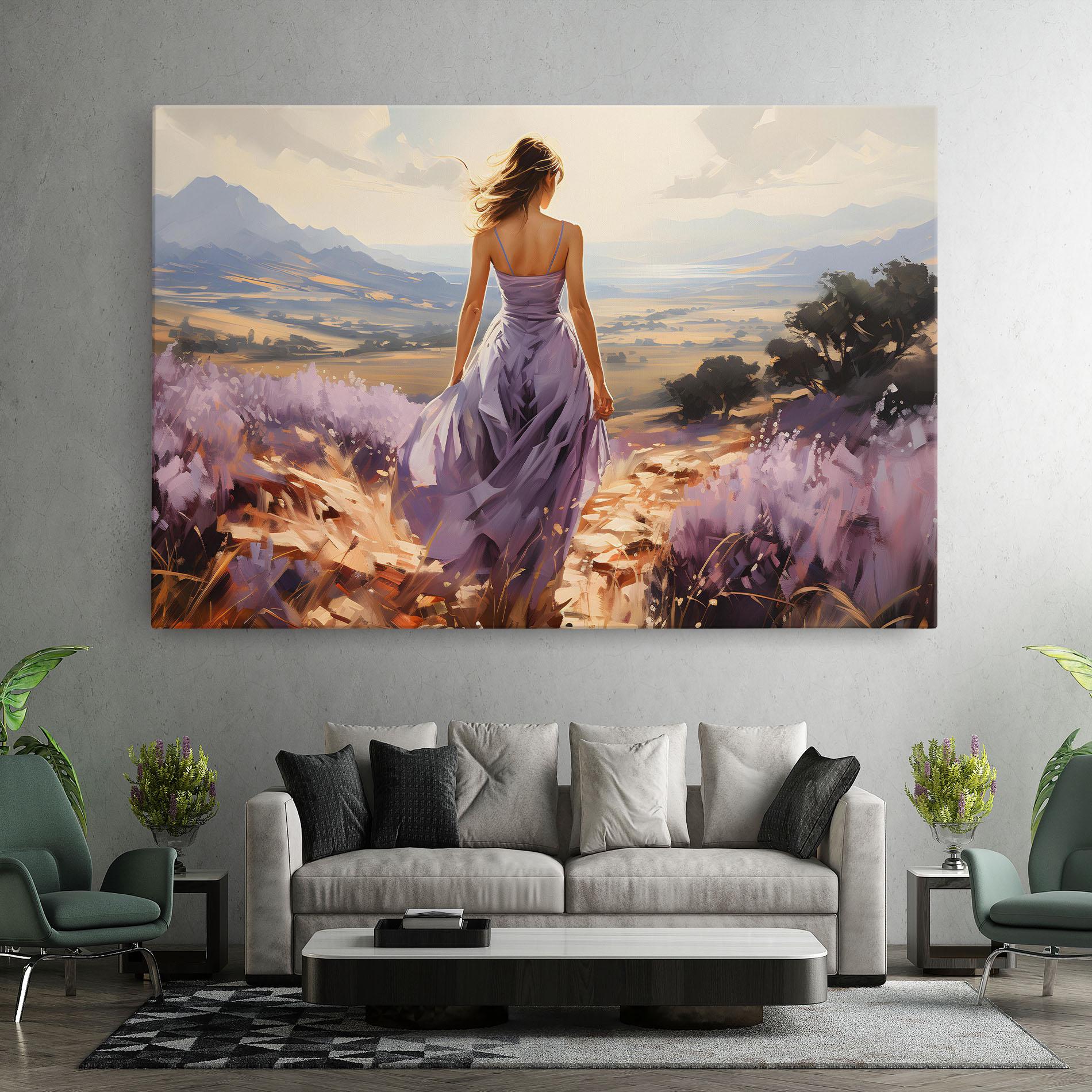 Tablou Canvas Purple Dress Woman mockup 7