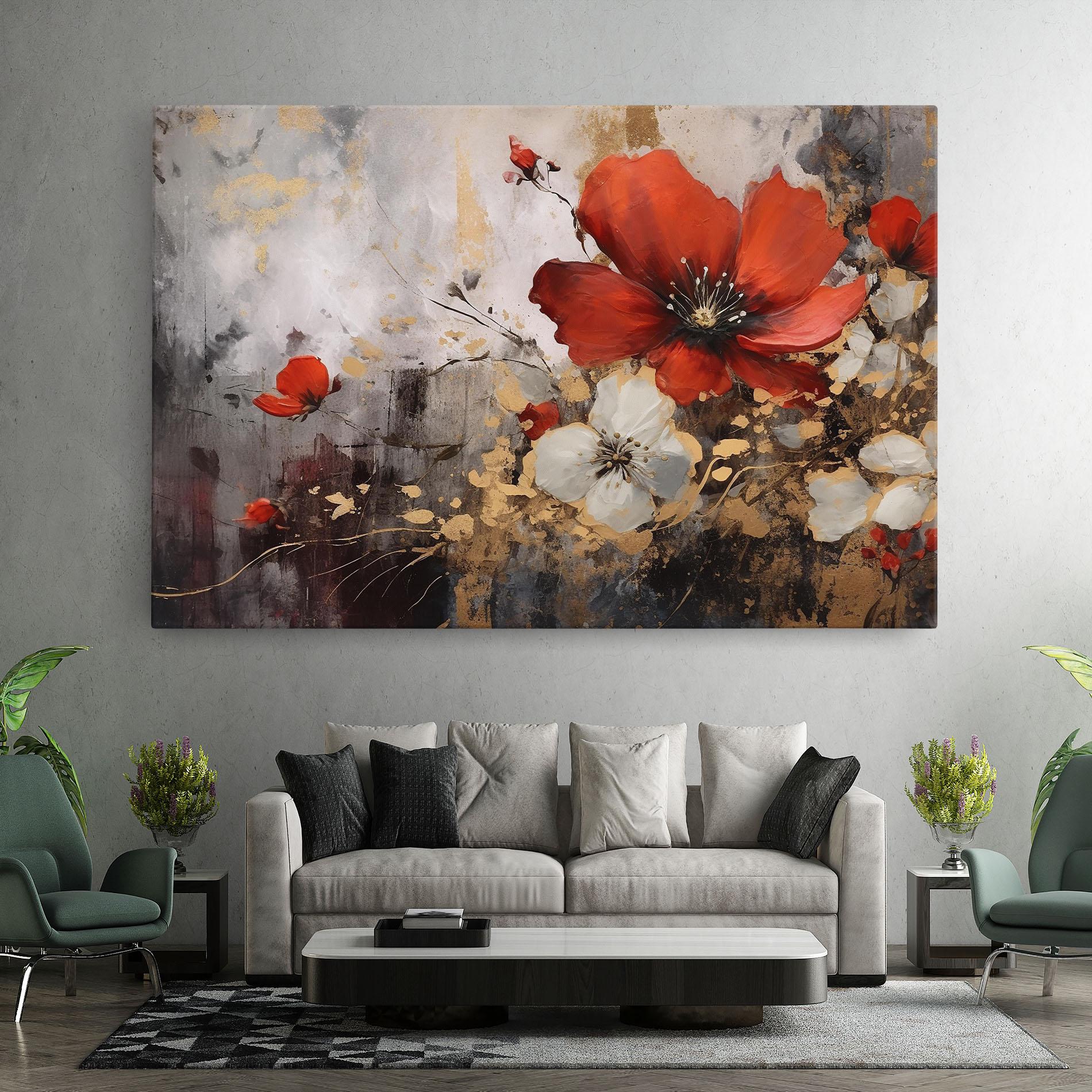 Tablou Canvas Red Poppy Painting mockup 7
