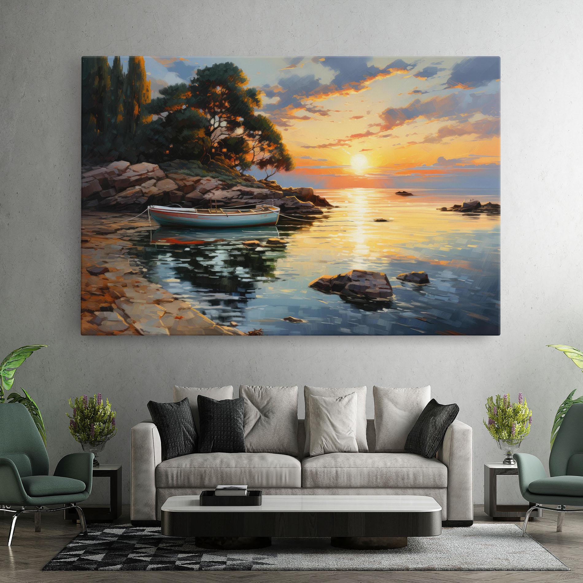Tablou Canvas Sunset Sea Art mockup 7