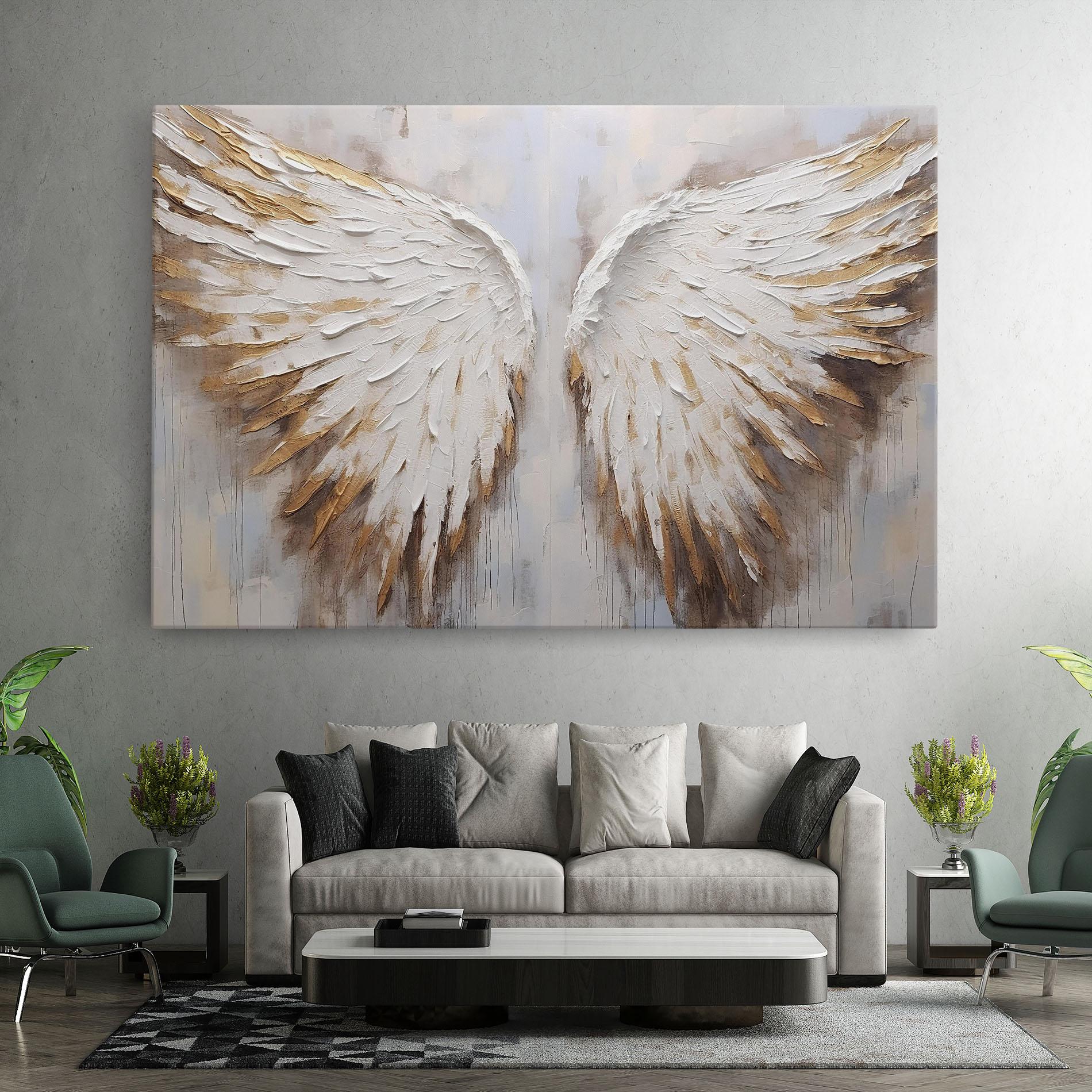 Tablou Canvas White Angel Wings mockup 7